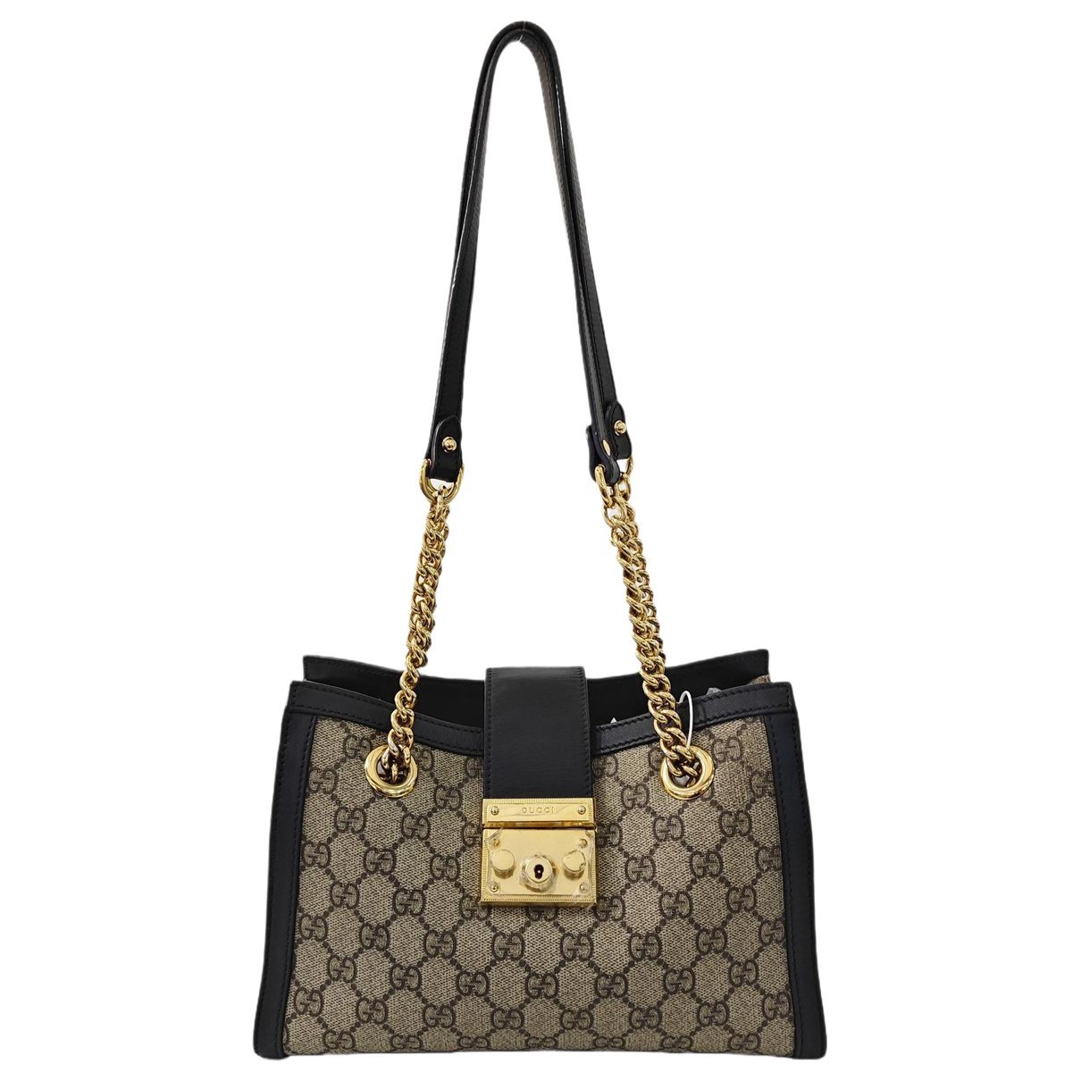Padlock leather handbag