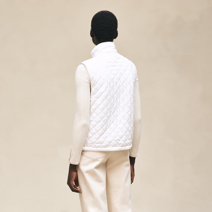 Blanc Quilted Sleeveless Jacket