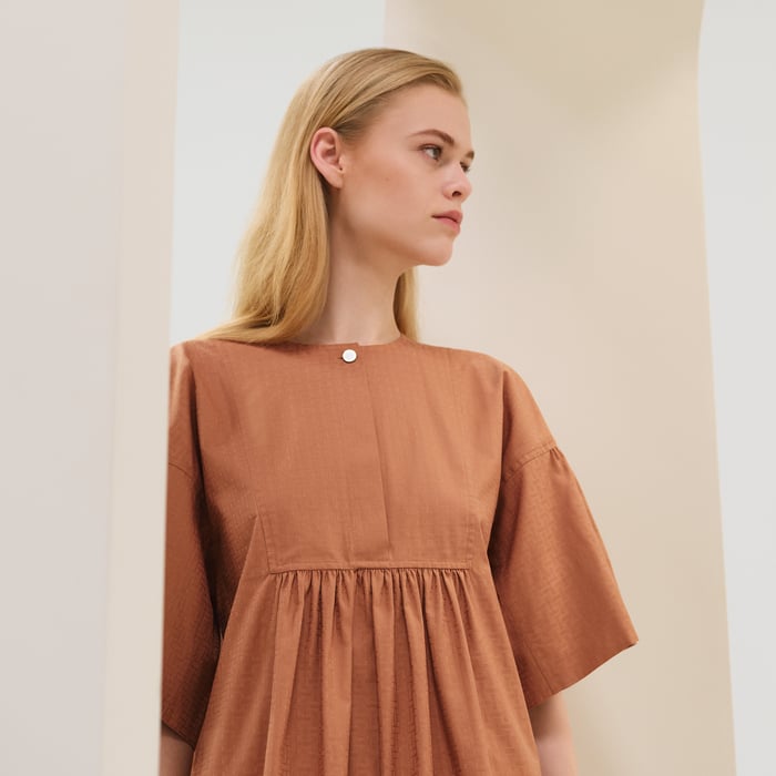Marron Alezan "Mosaique" Short Boho Dress
