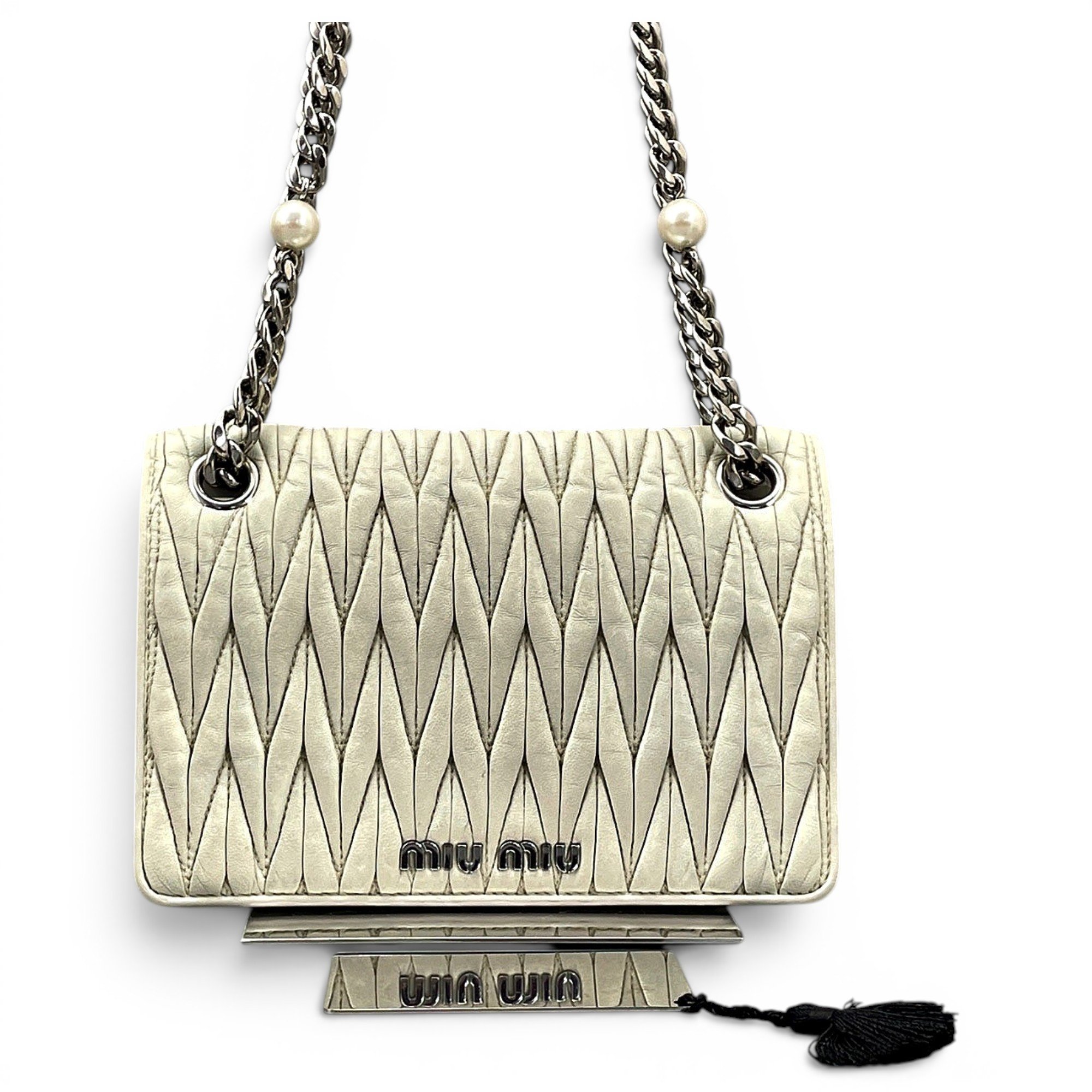 Miu Club leather handbag