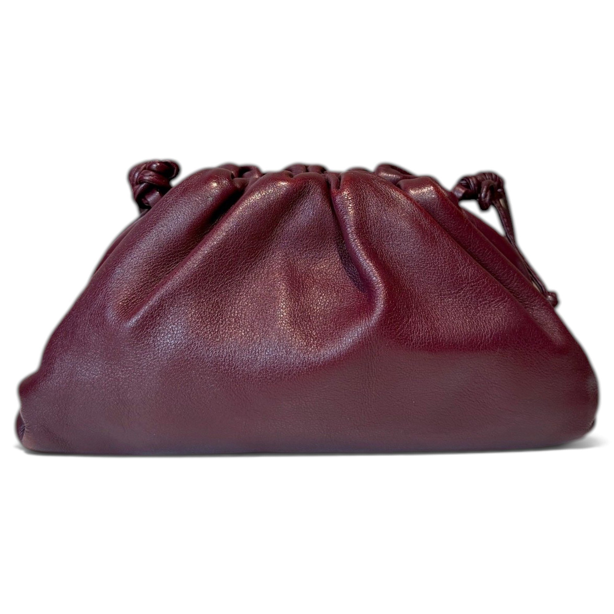 Pouch leather clutch bag
