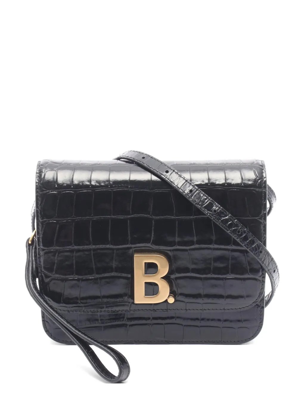 2010s B. croc-embossed cross body mini bag