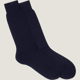 "H" embroidery socks