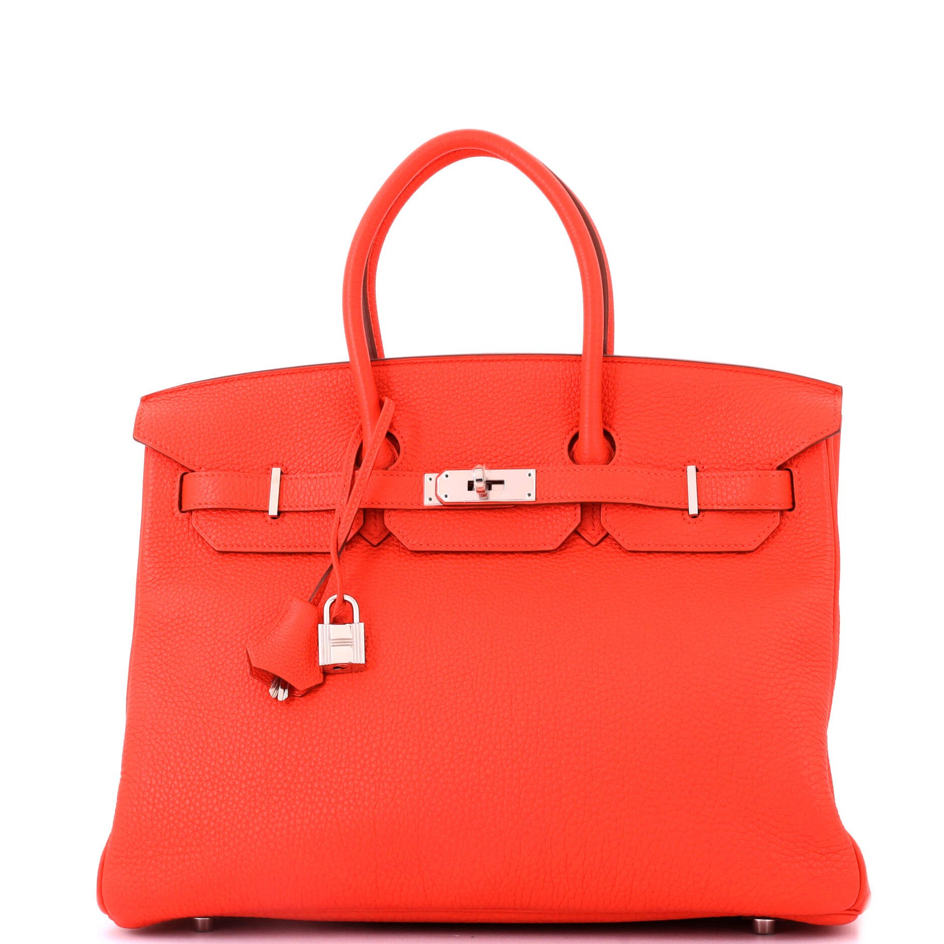 Hermes Birkin Handbag Capucine Togo with Palladium Hardware 35