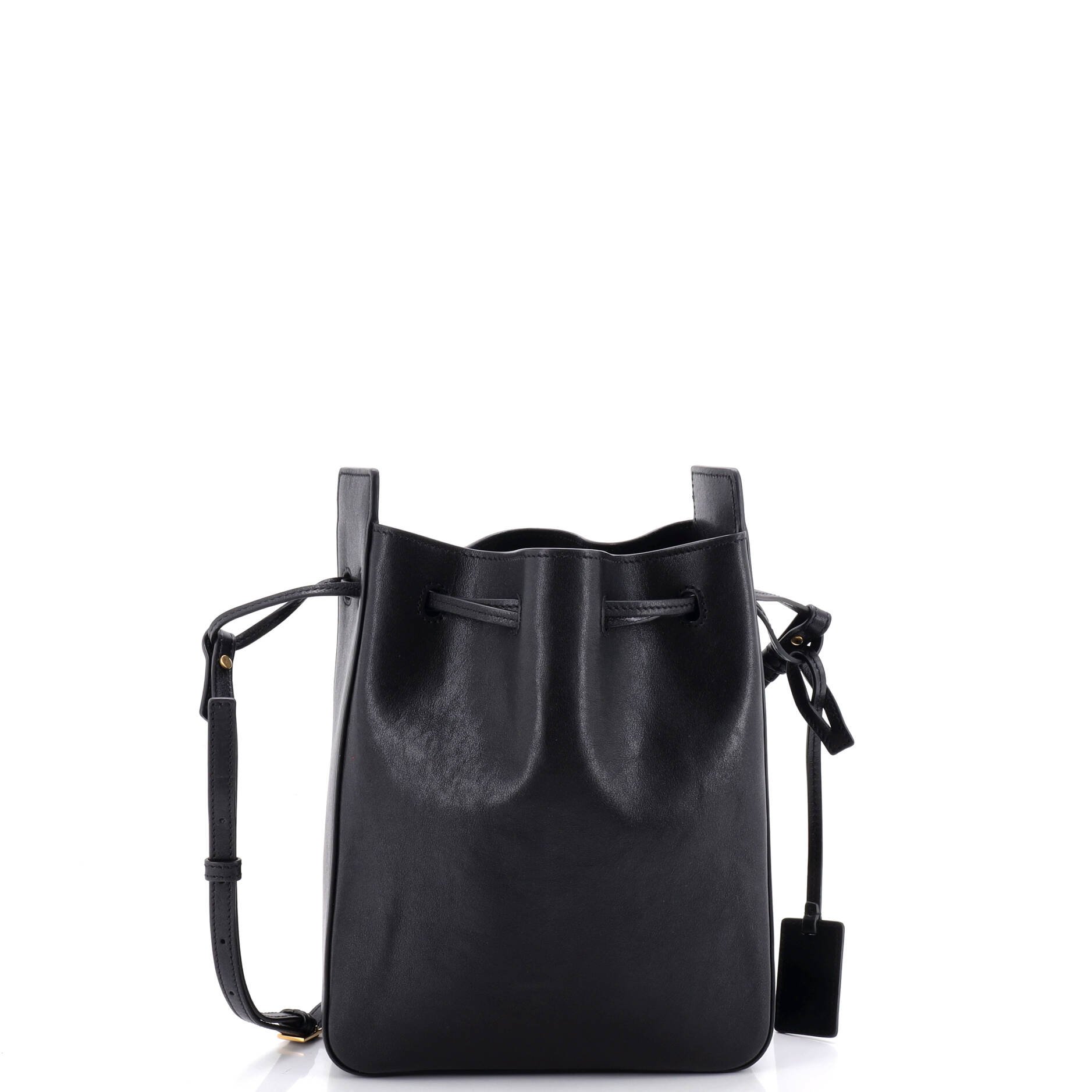 Convertible Bucket Bag Leather Small