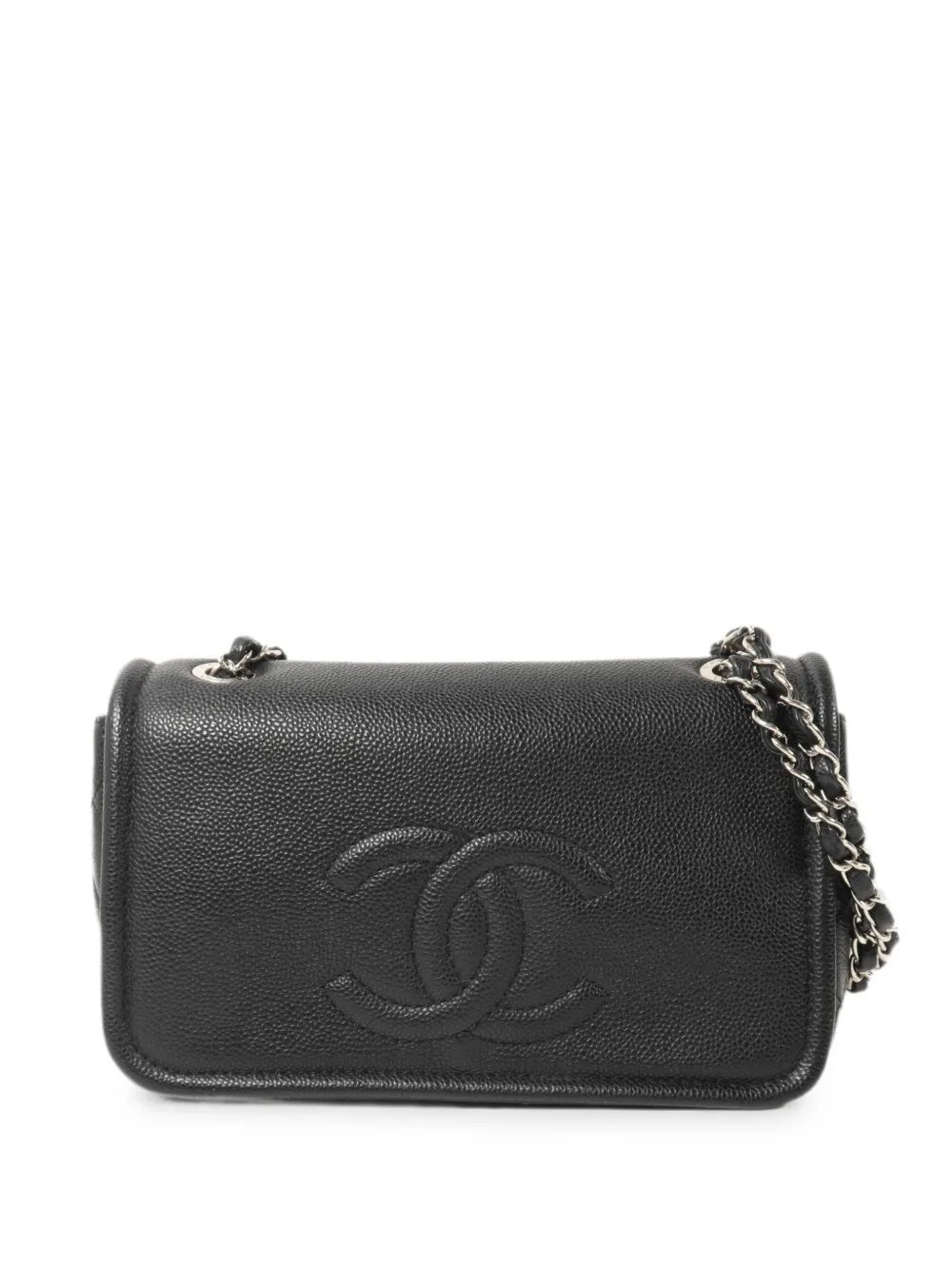 CC chain-strap leather shoulder bag