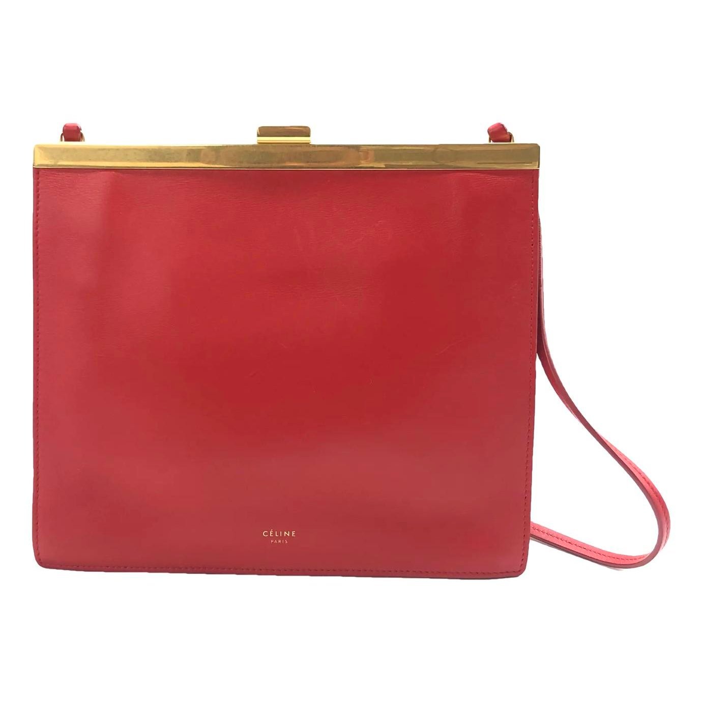 Clasp leather crossbody bag