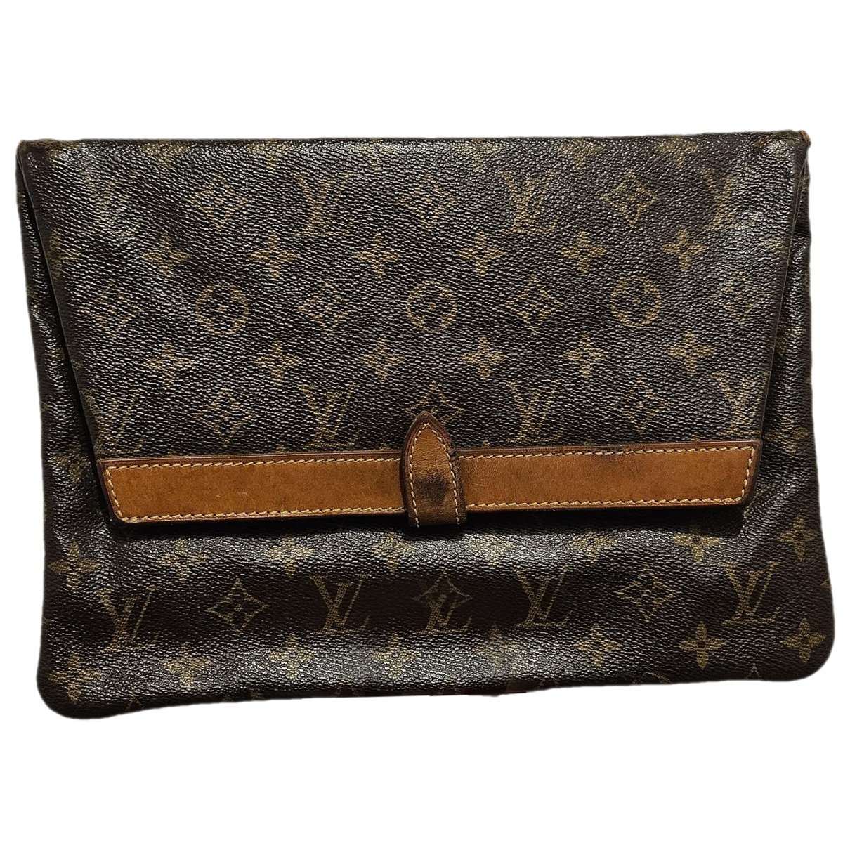 Leather clutch bag