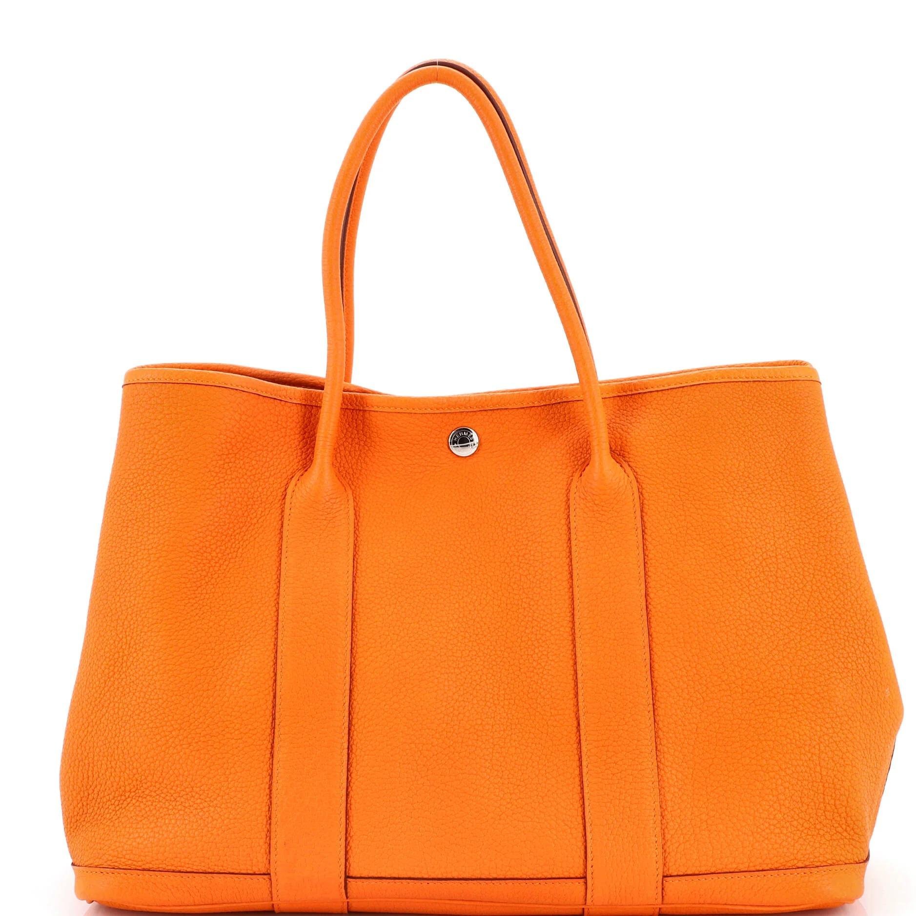Hermes Garden Party 36 Handbag Orange 2011