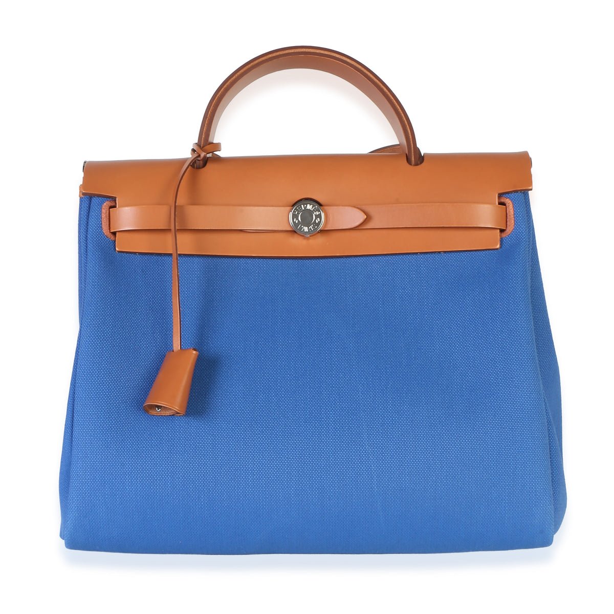 Hermes Bleu France Fauve Military Toile Vache Hunter Herbag Zip Retourne 31 PM