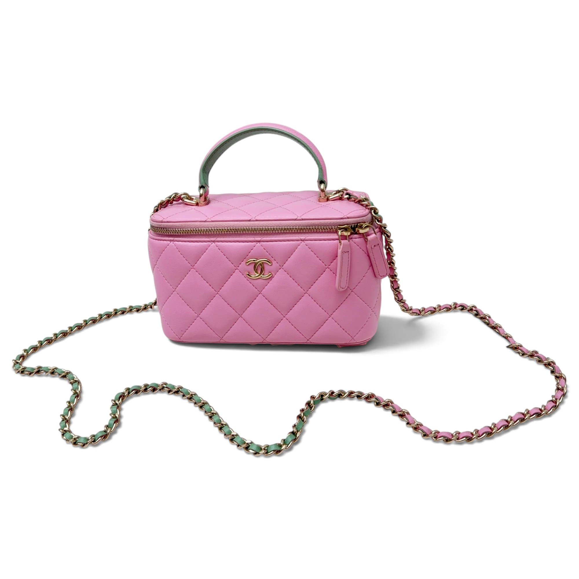 Vanity leather handbag