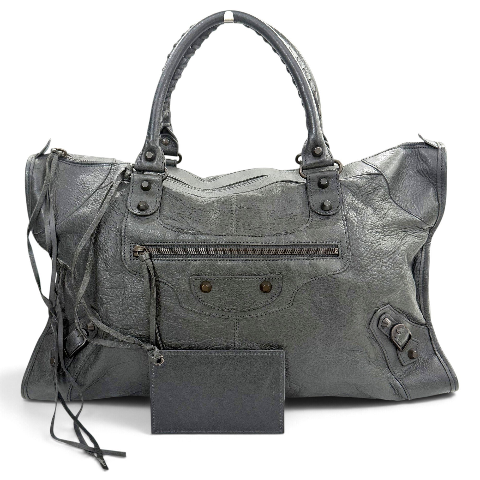 City leather handbag