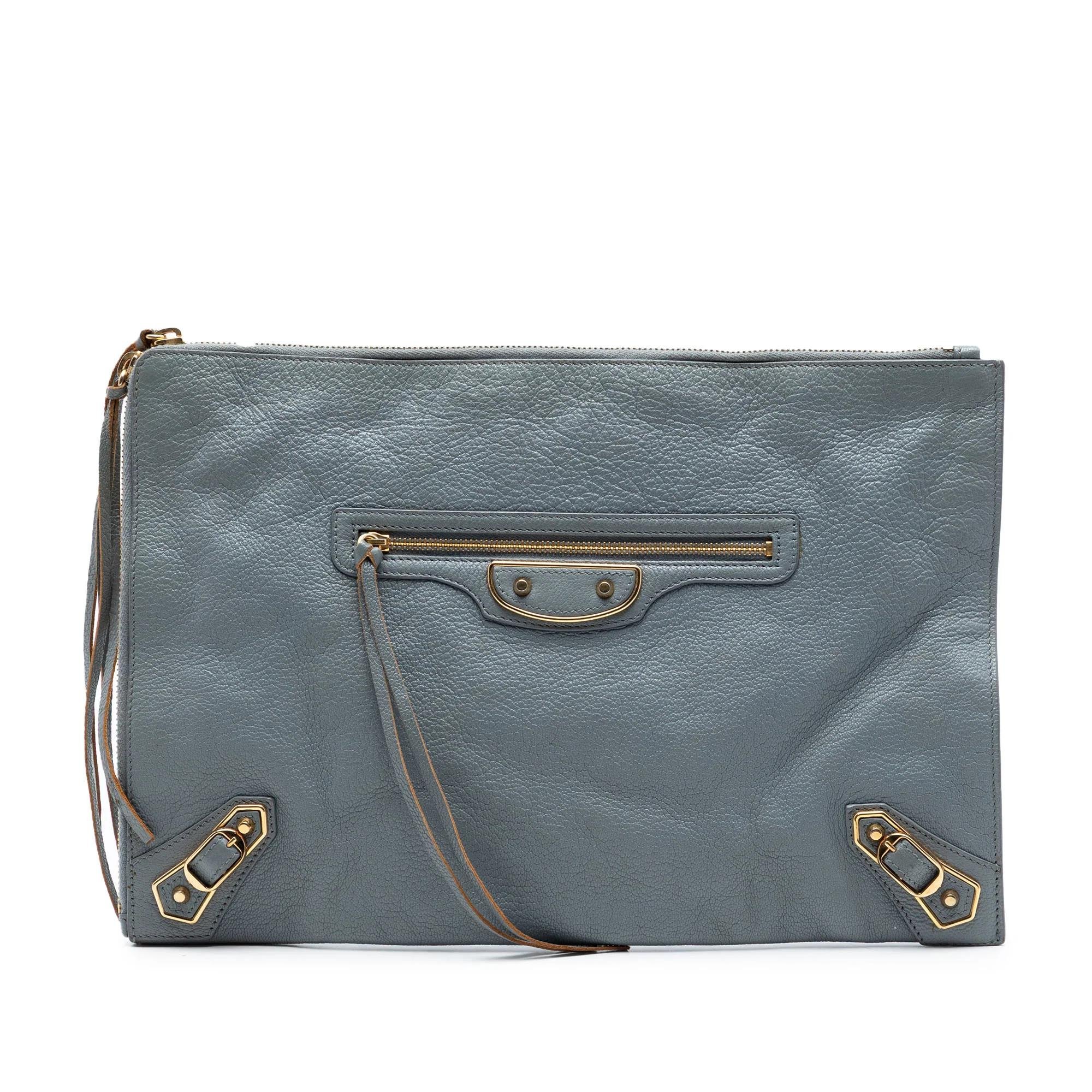 Classic Metalic leather handbag