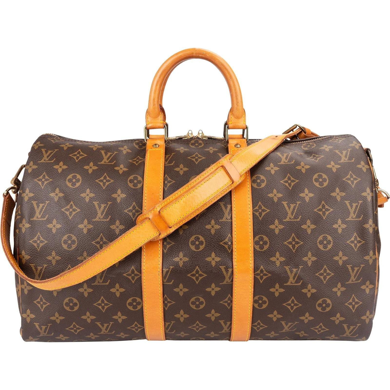 Keepall leather travel bag