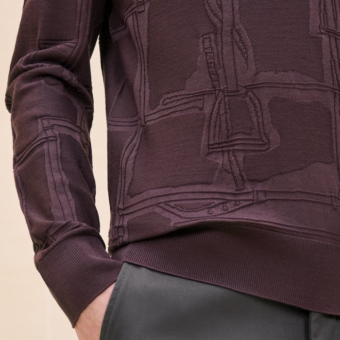 Grenat "Jeu De Points Harnais" Crewneck Sweater