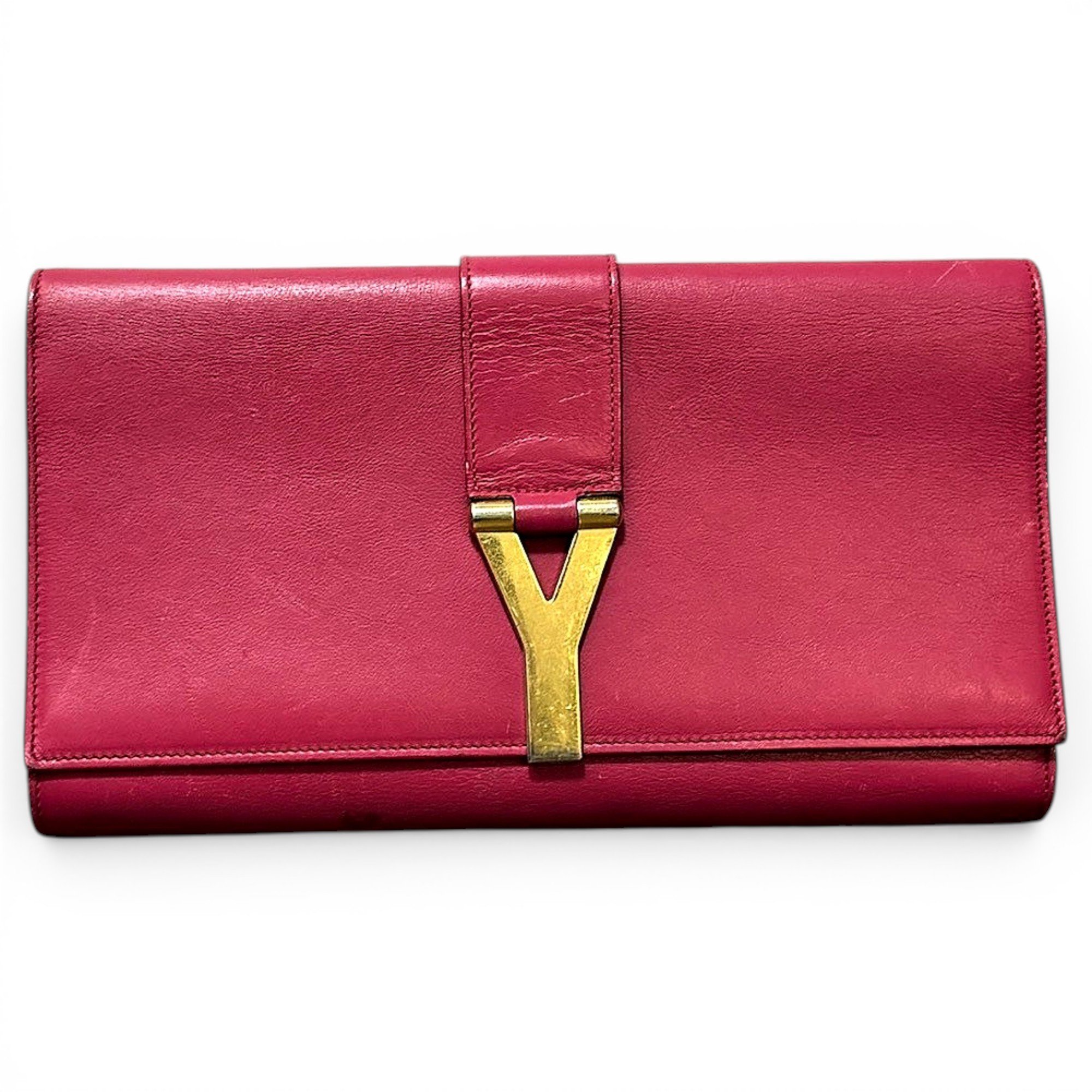 Leather clutch bag