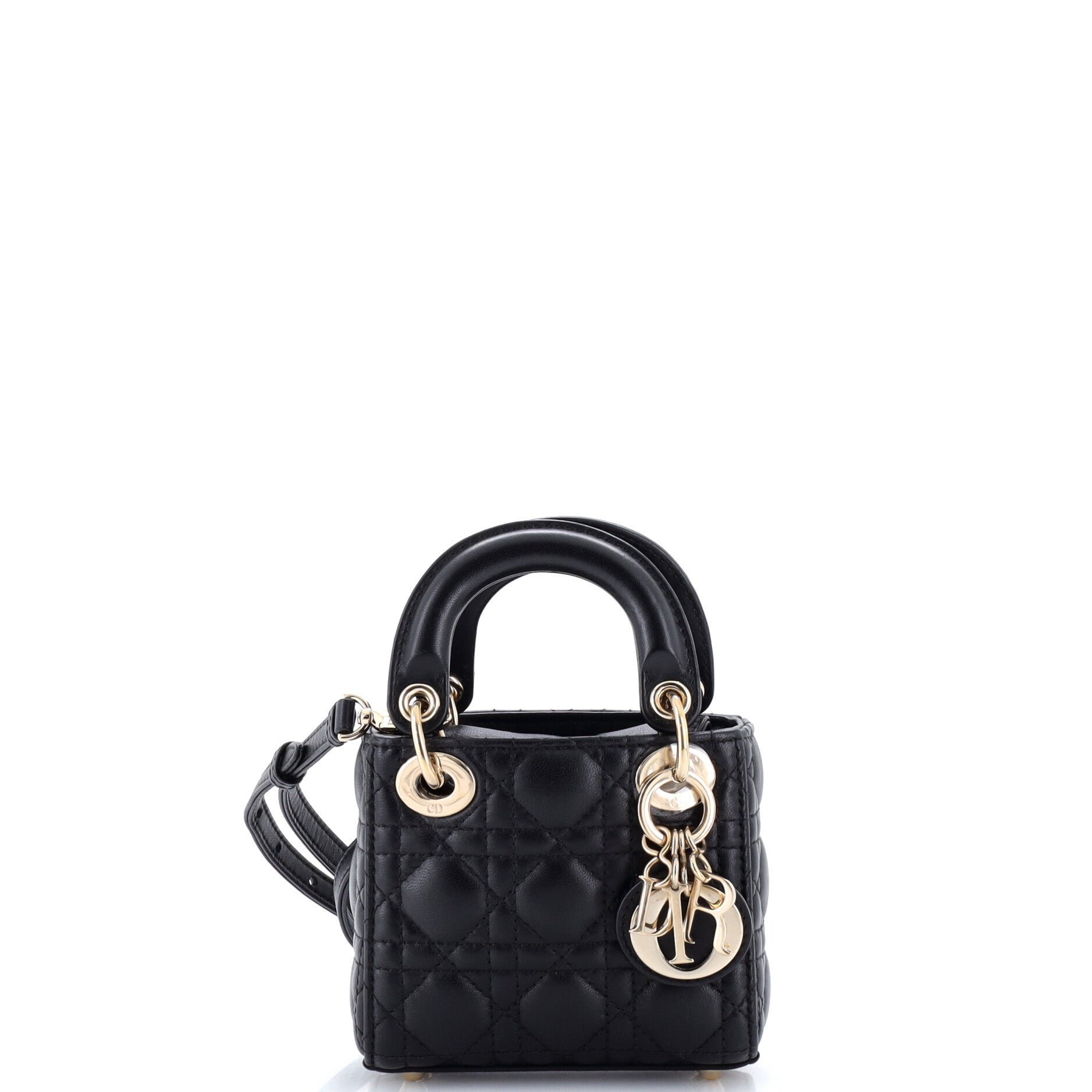 Lady Dior Bag Cannage Quilt Lambskin Micro