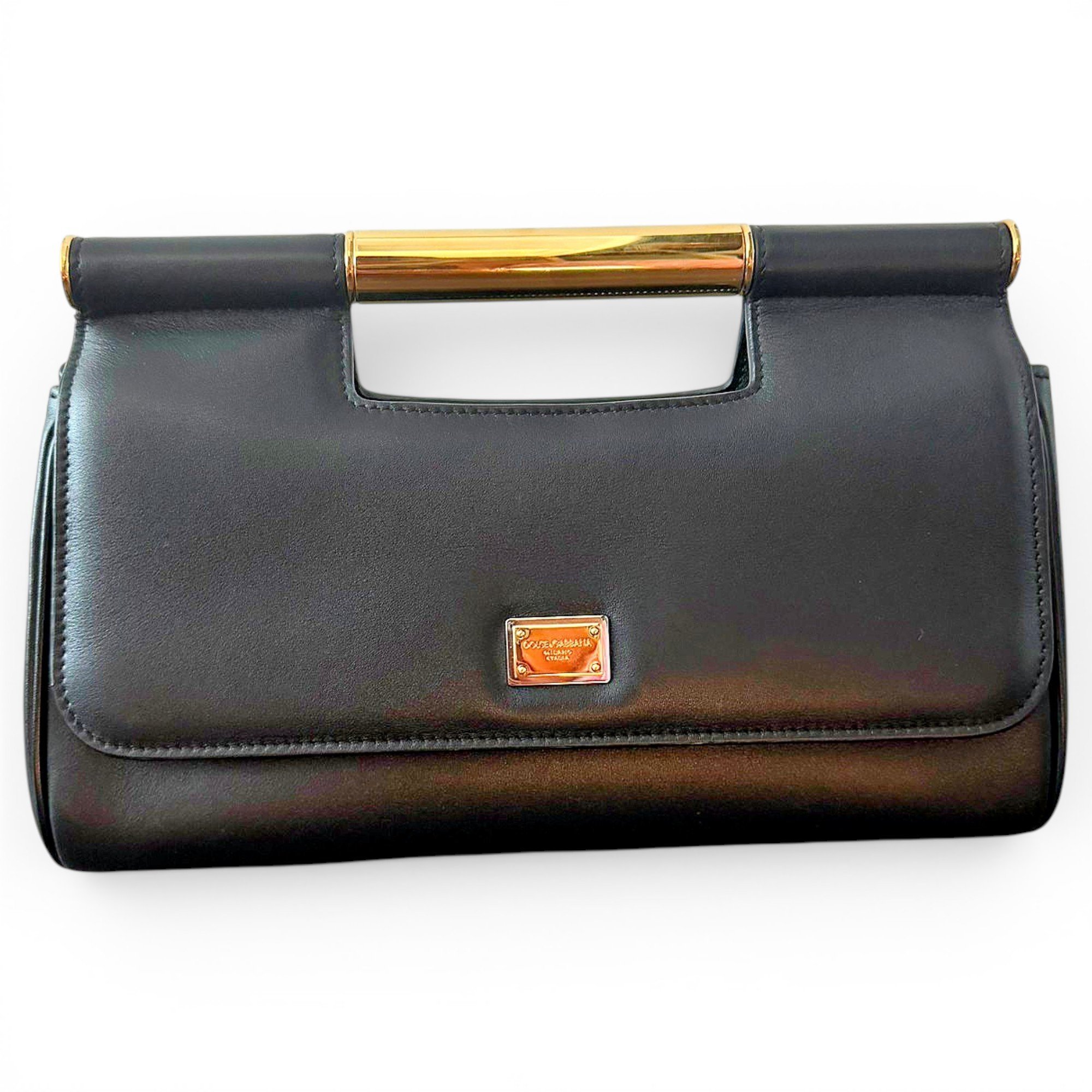 Dolce & Gabbana Sicily leather clutch bag