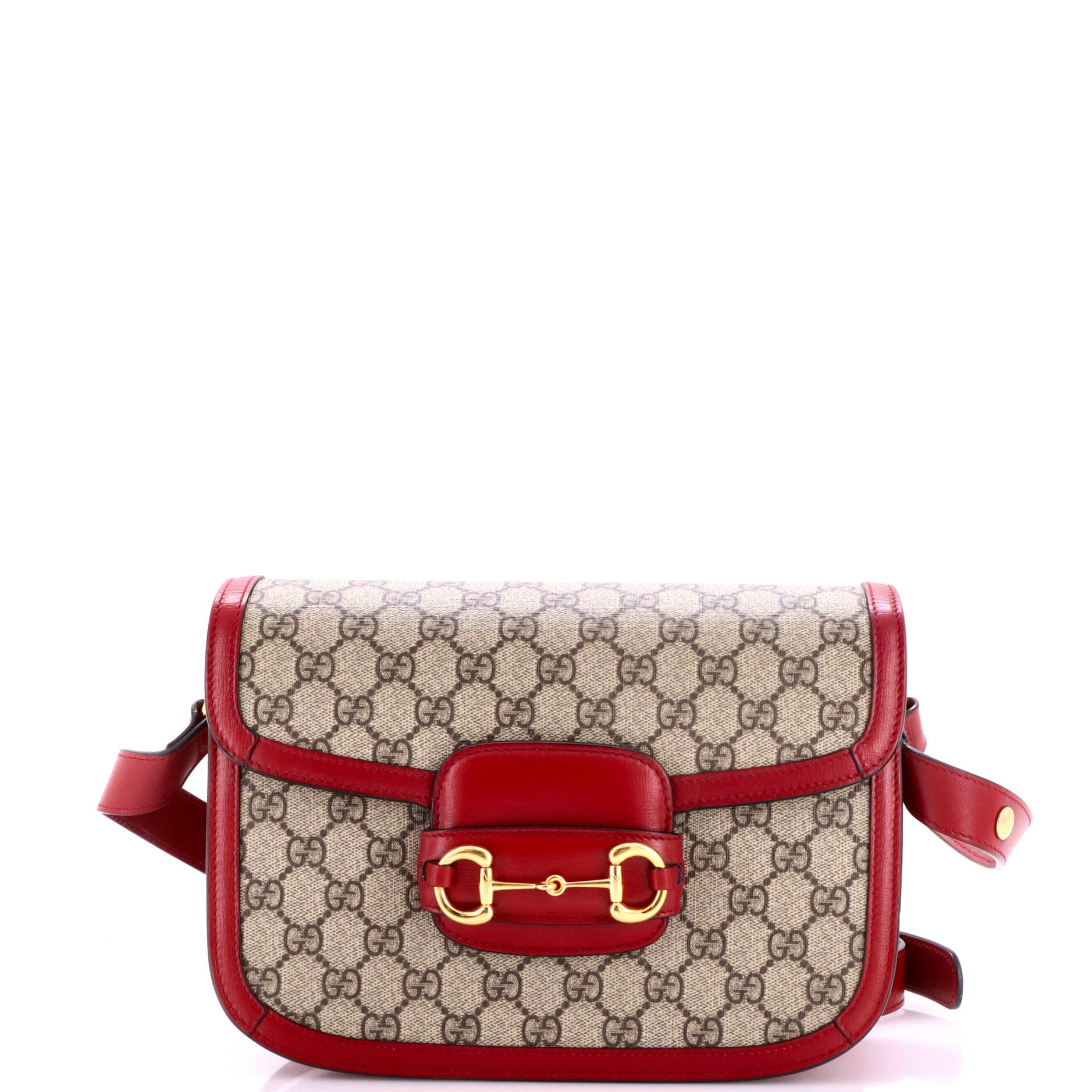 Horsebit 1955 Shoulder Bag GG Coated Canvas with Leather Small