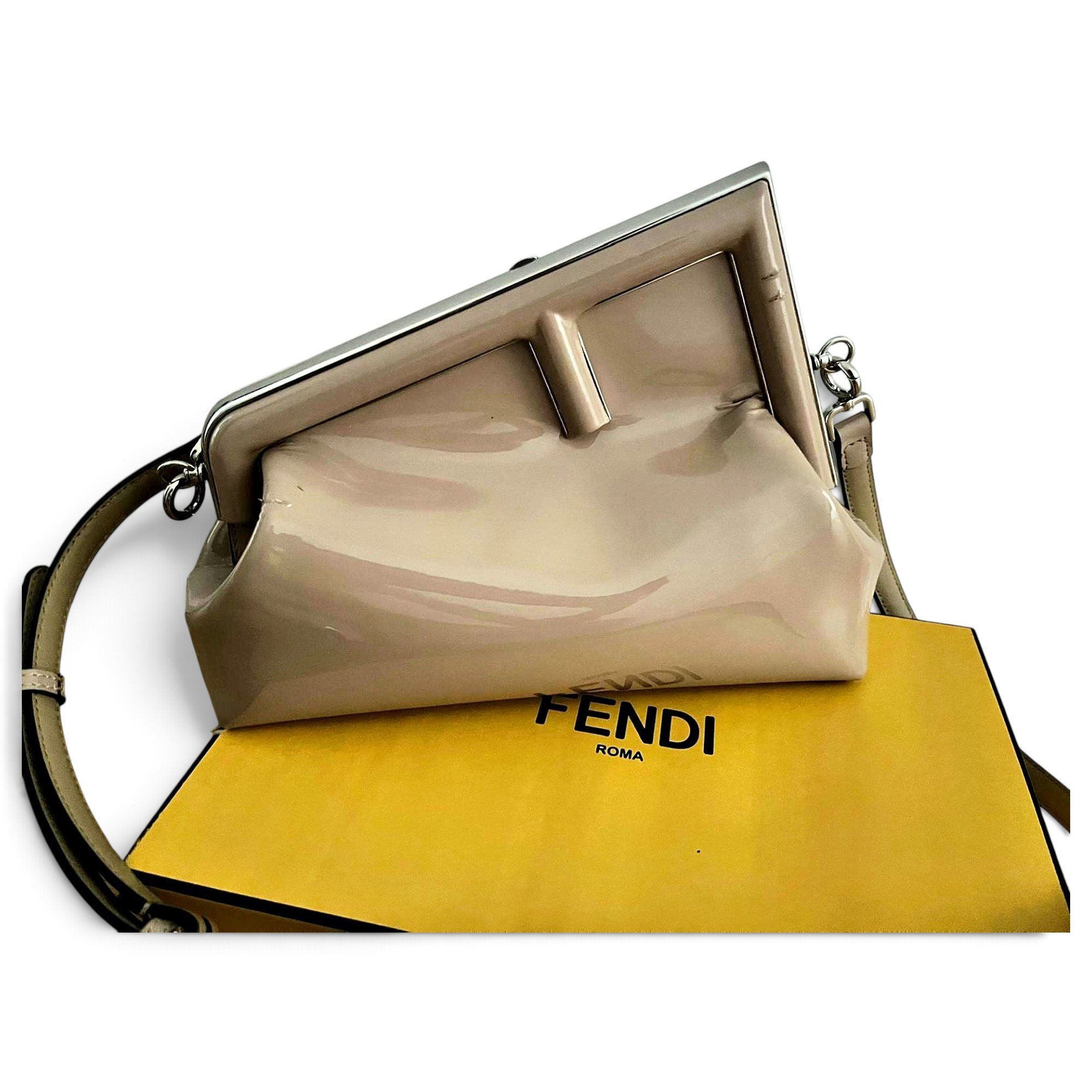 First patent leather handbag