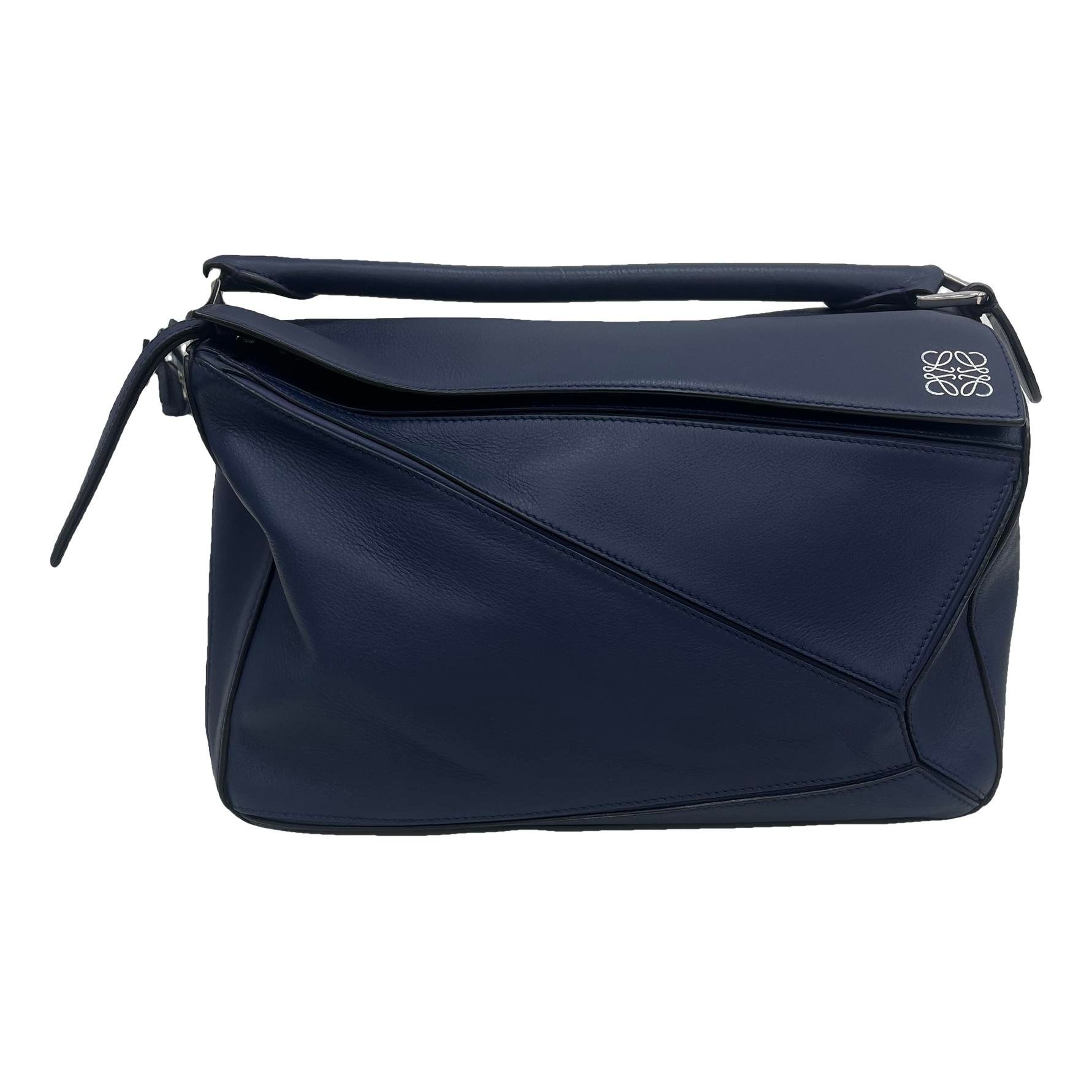 Puzzle leather handbag