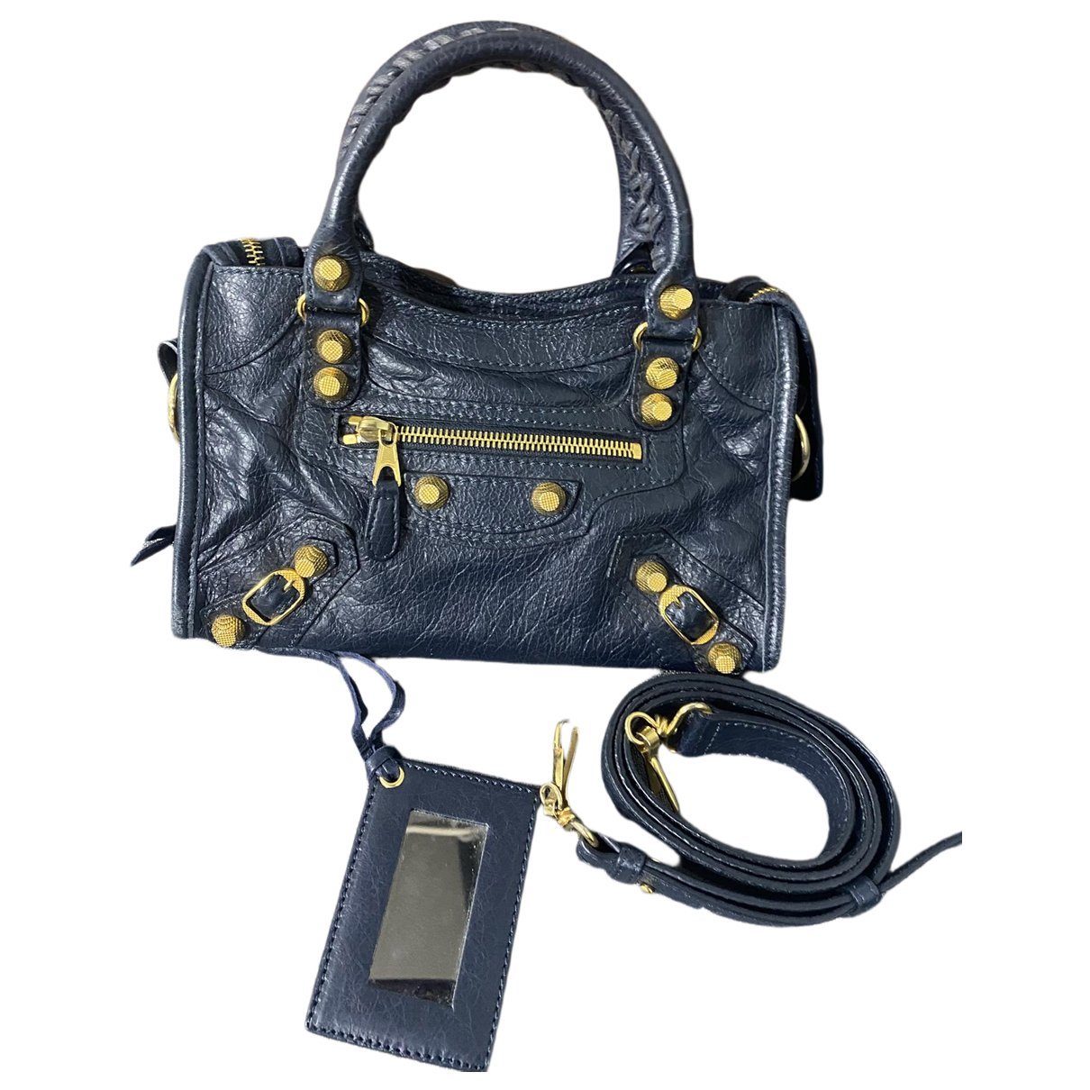 Classic Metalic leather handbag