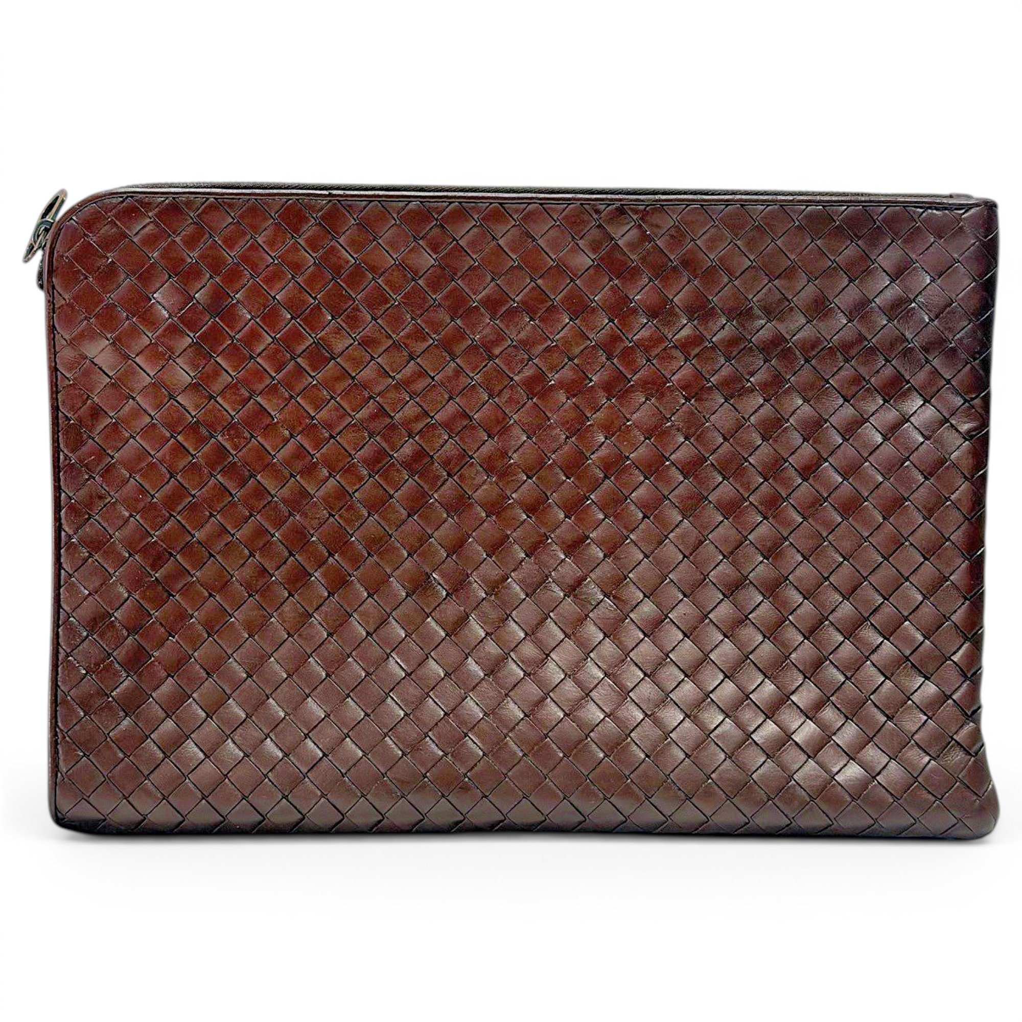 BV Trine leather clutch bag