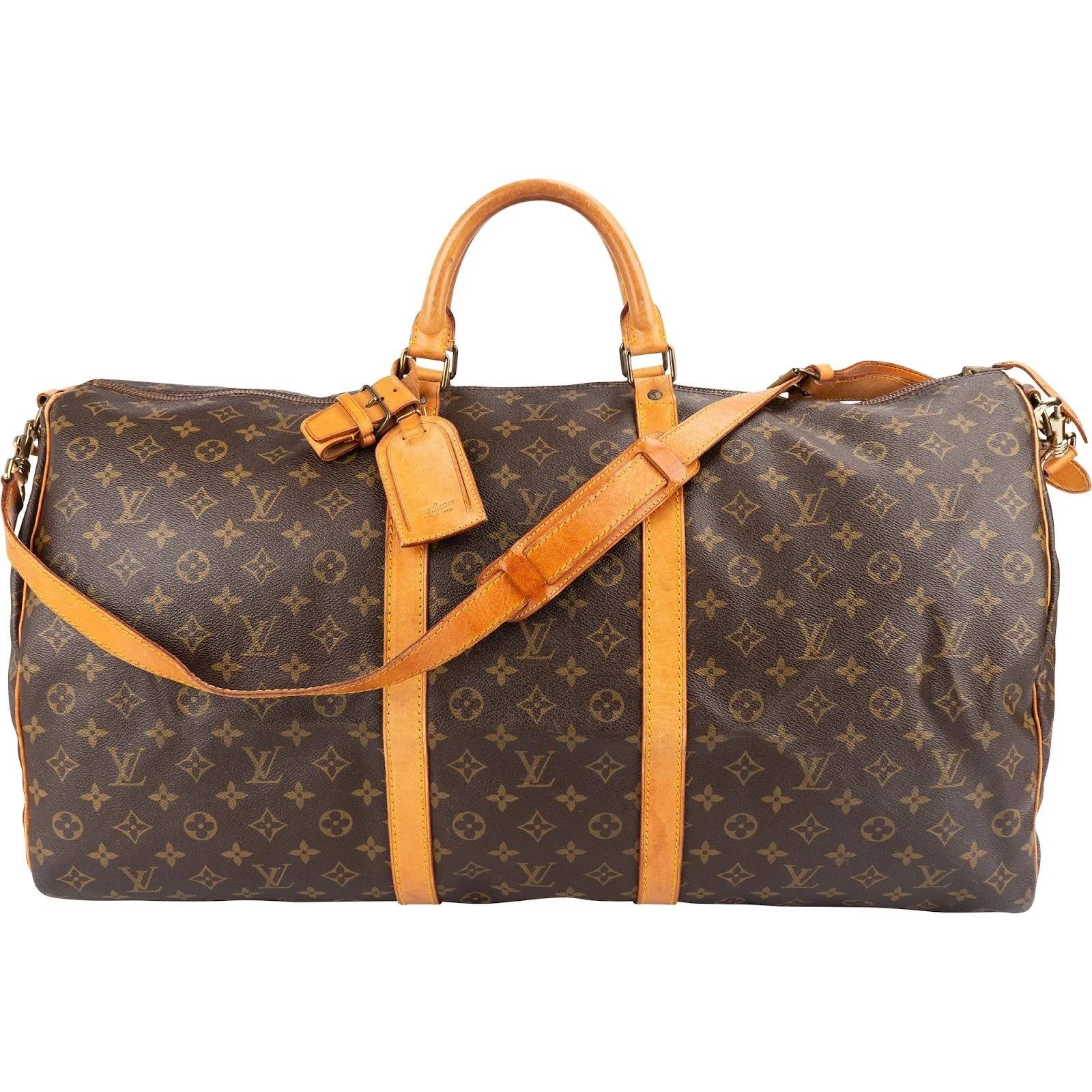Keepall leather travel bag