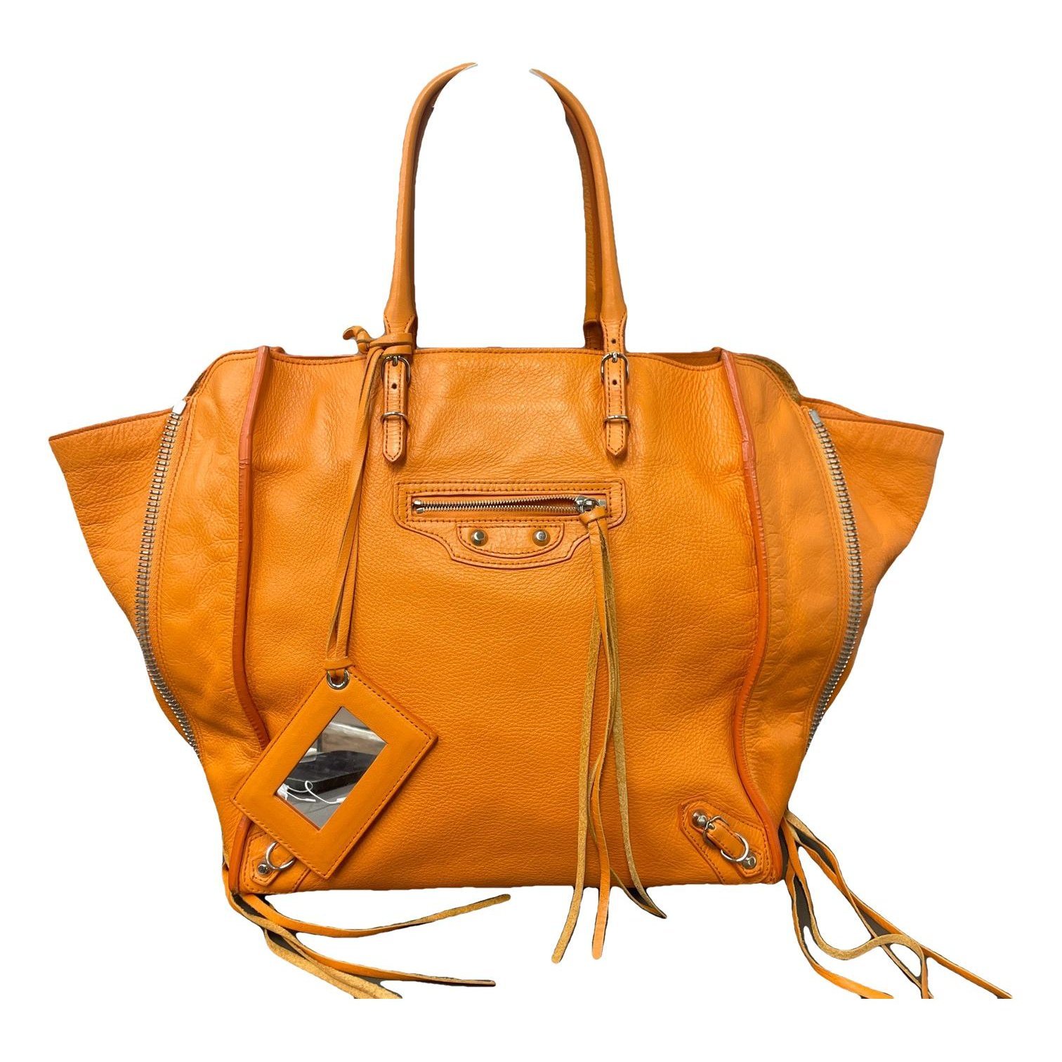 Papier leather handbag