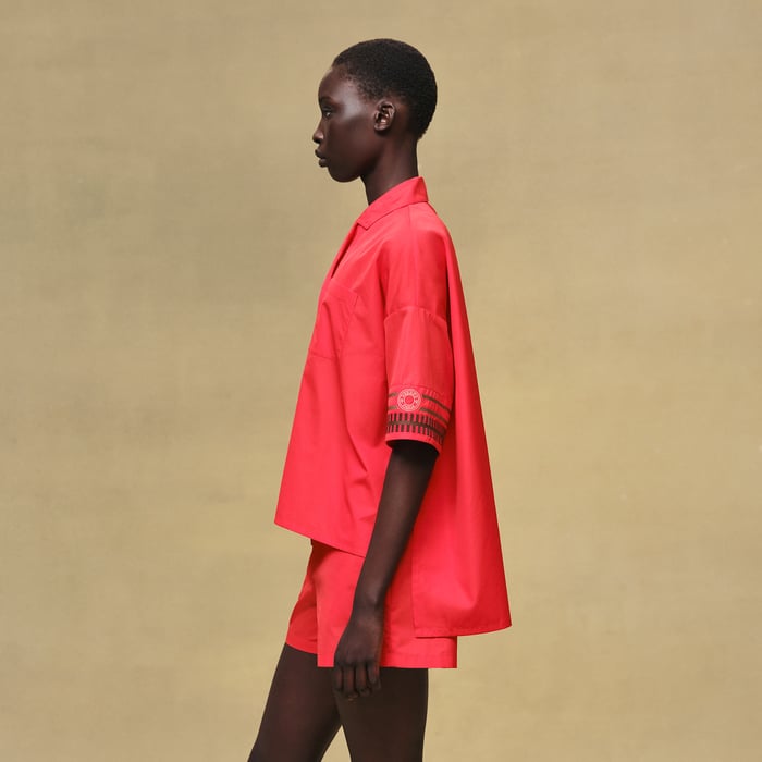 Rouge Amazone Embroidered Beach Tunic