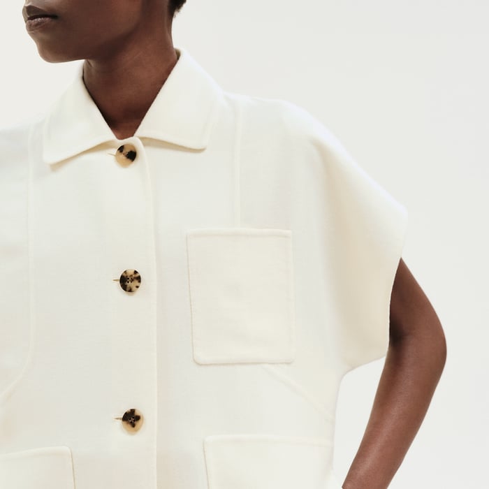 Blanc Naturel Sleeveless Jacket