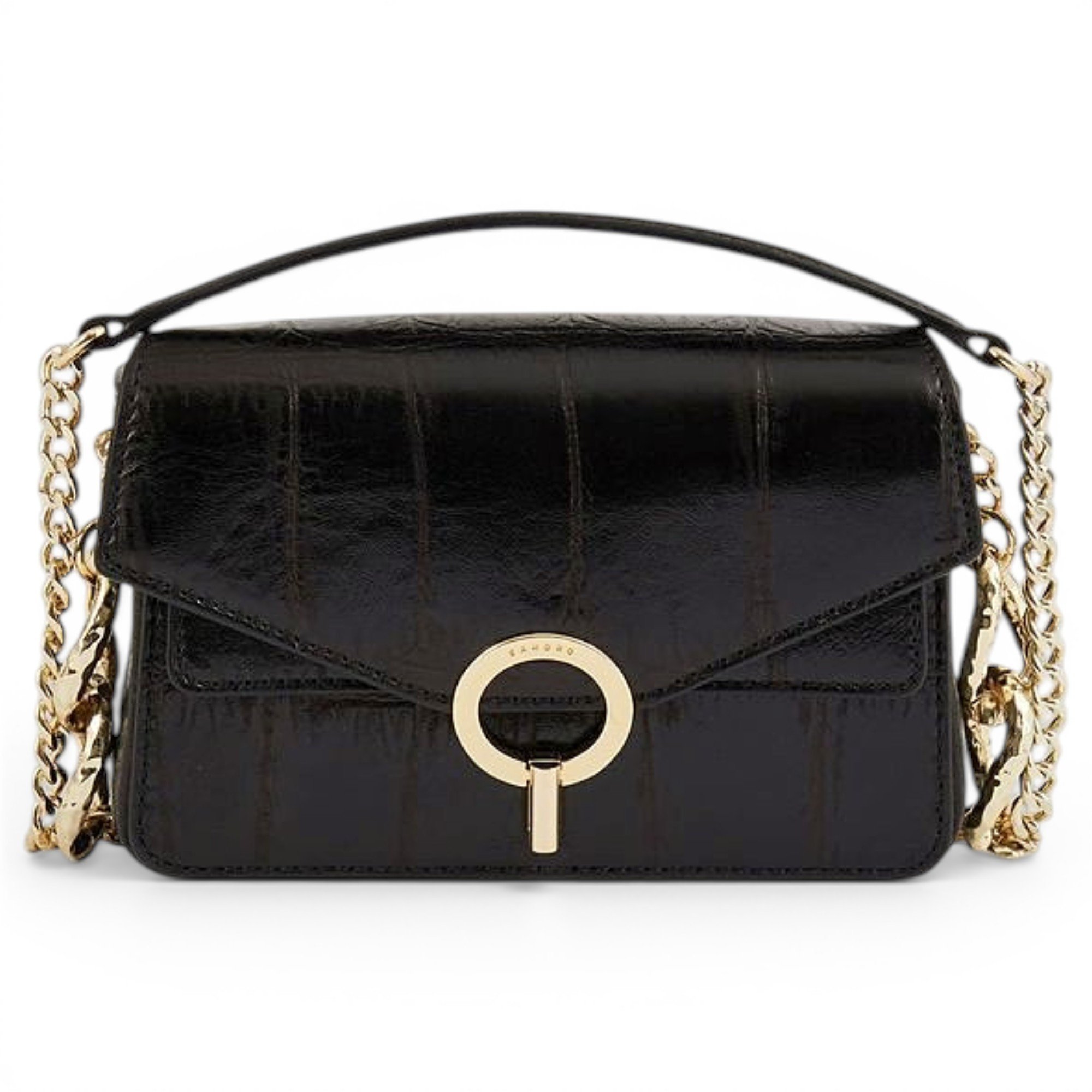 Sandro Yza leather crossbody bag