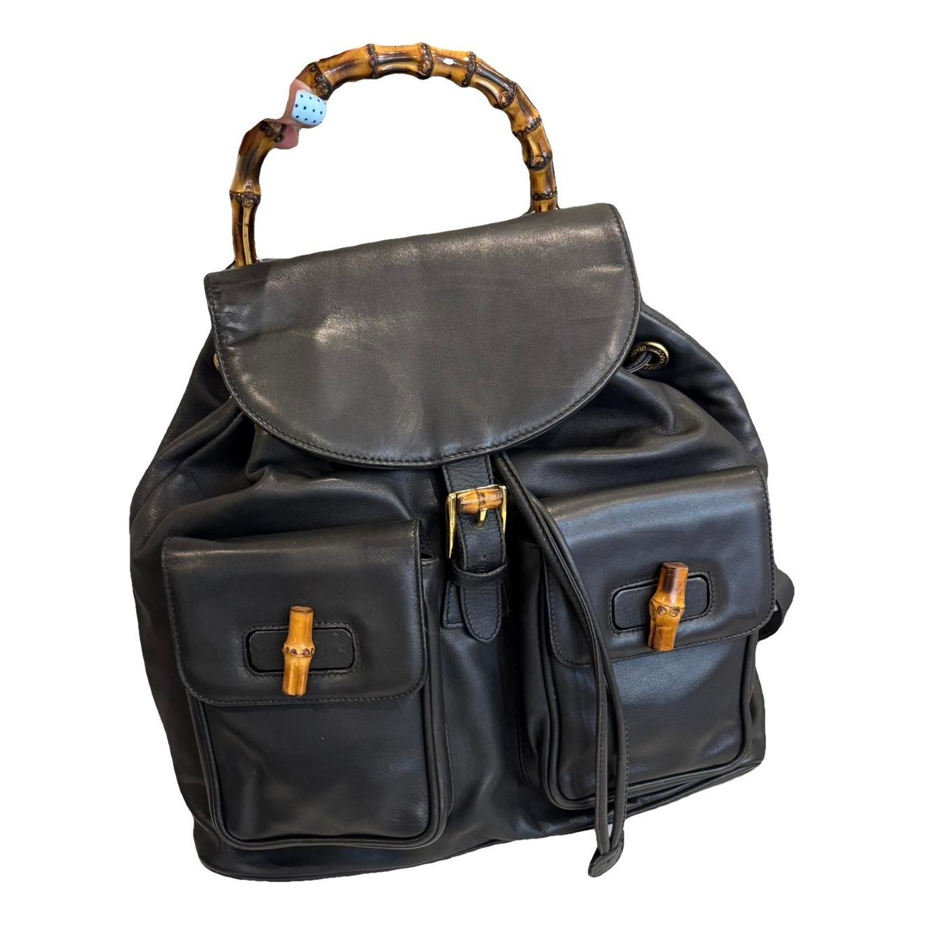 Vintage Bamboo leather backpack