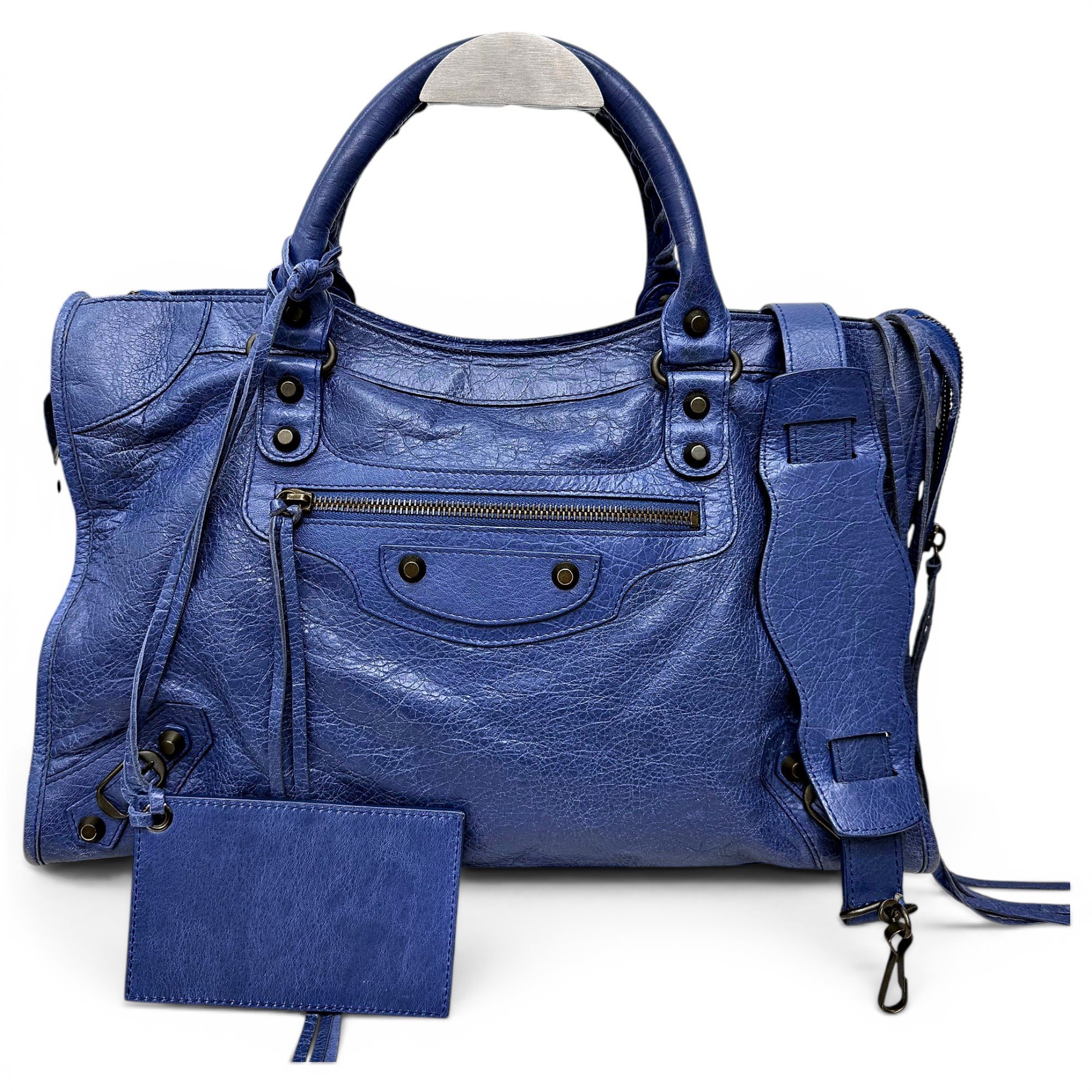 City leather handbag
