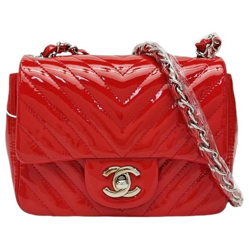 Patent leather handbag