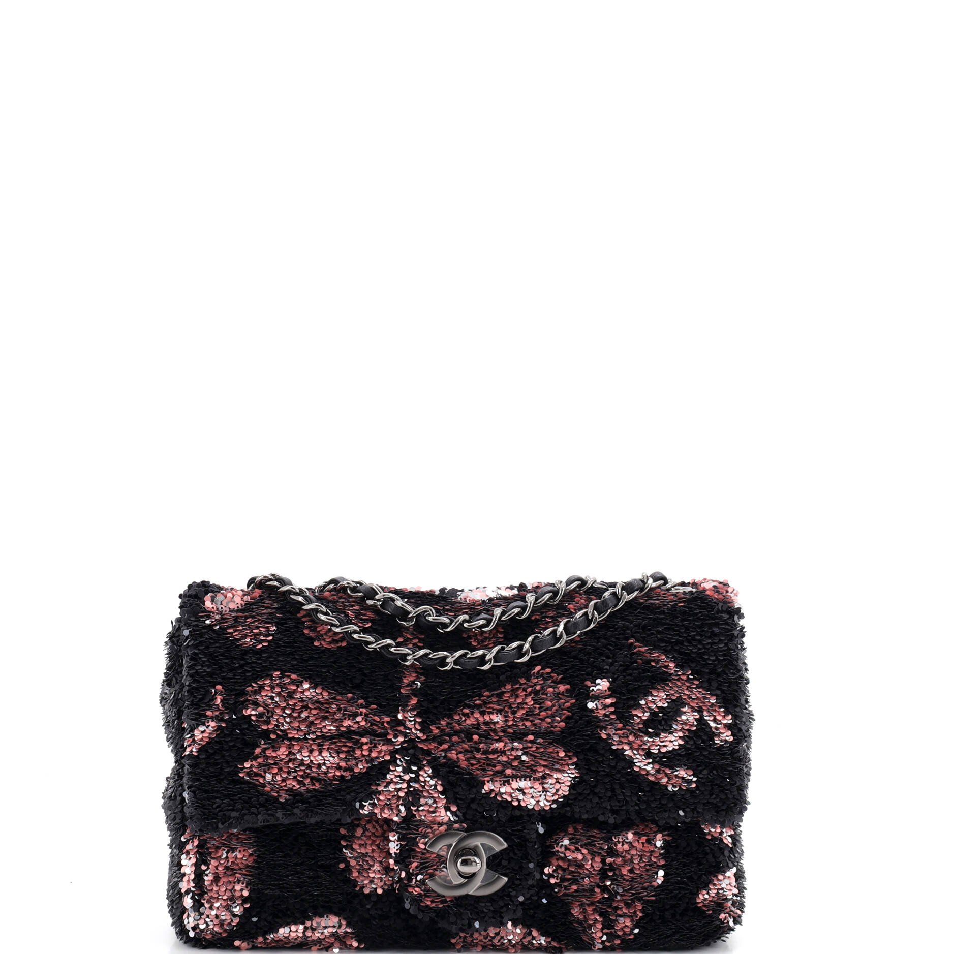 CC Chain Flap Bag Multicolor Sequins Mini