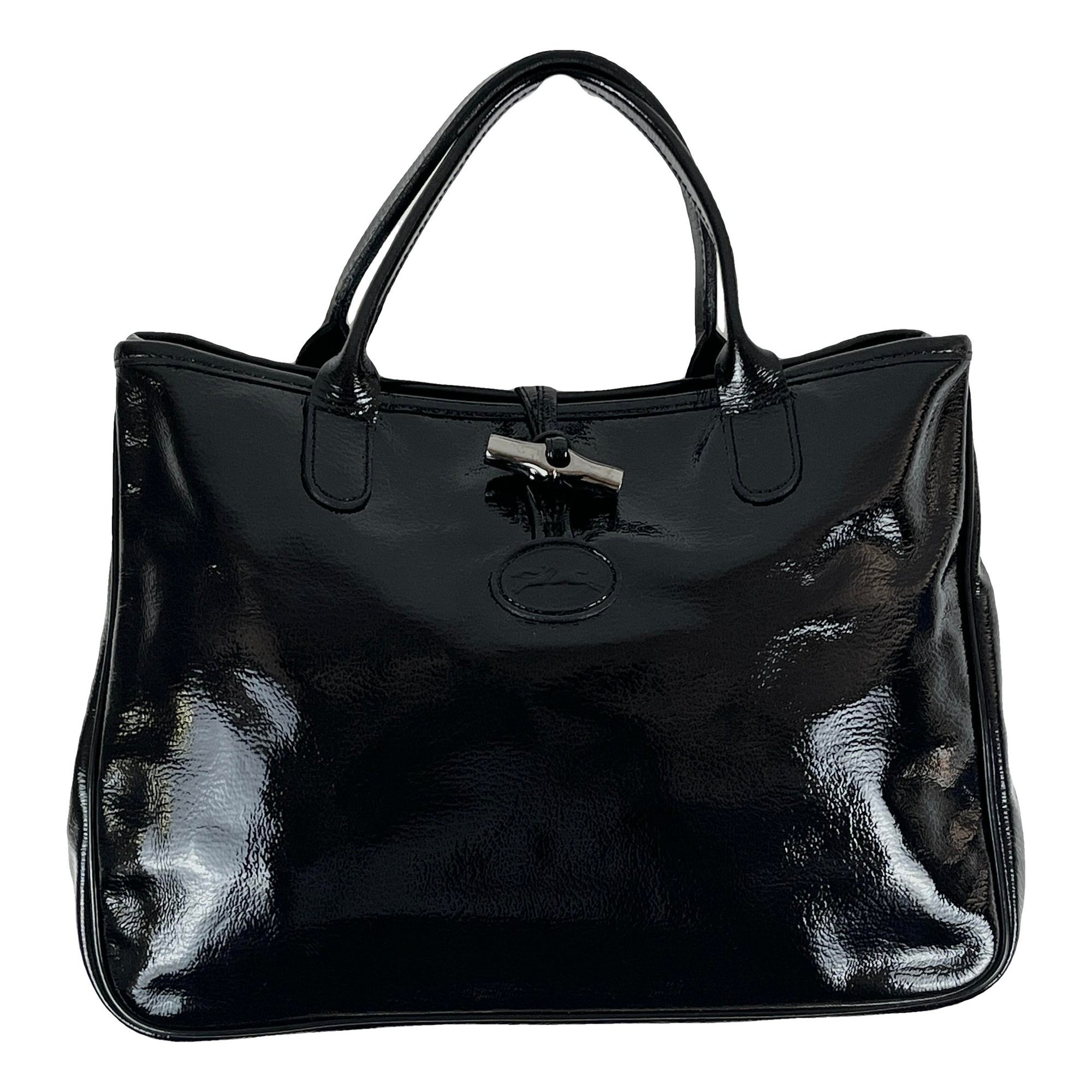 Roseau patent leather tote