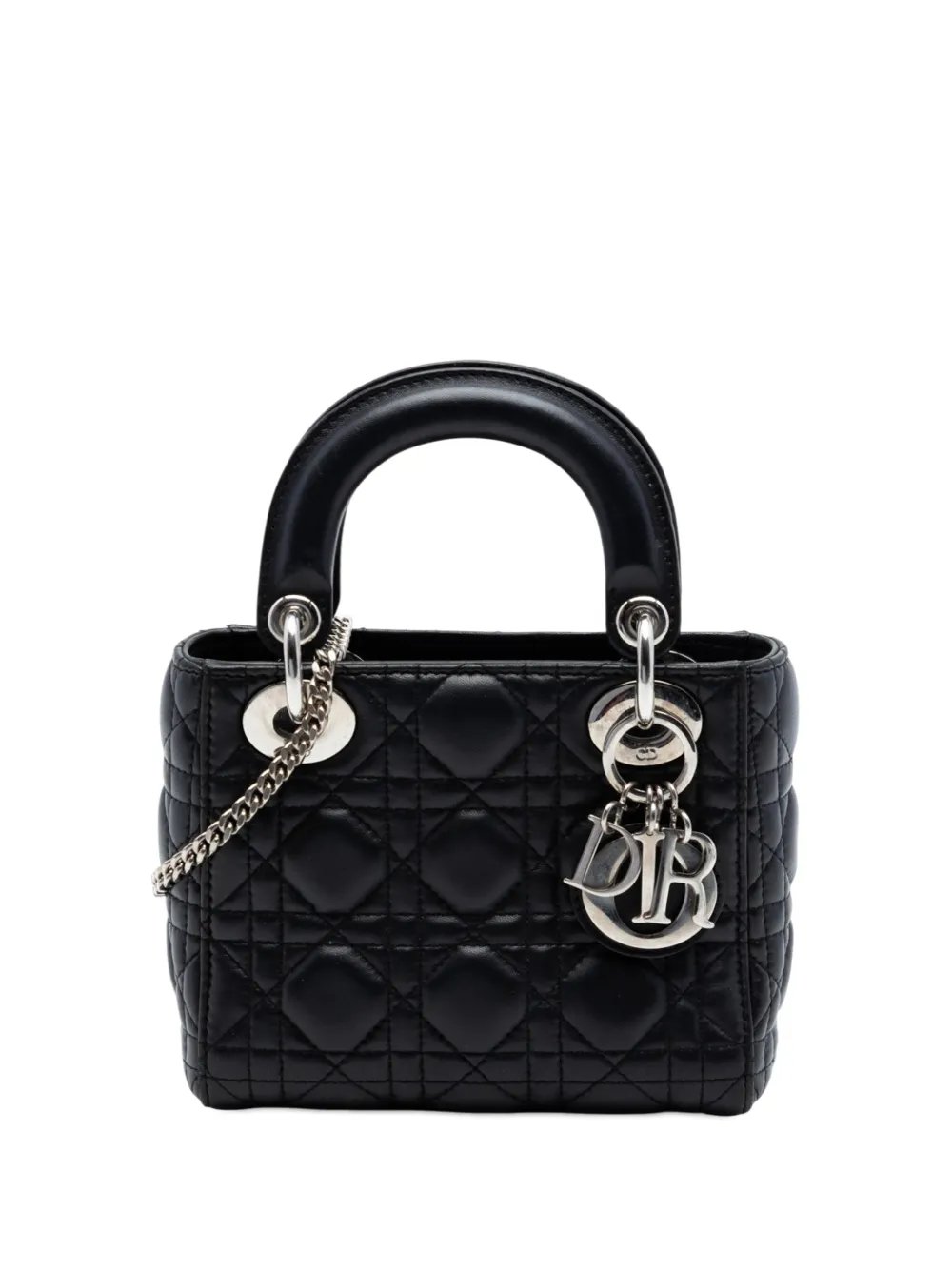 2017 Mini Lambskin Cannage Lady Dior satchel