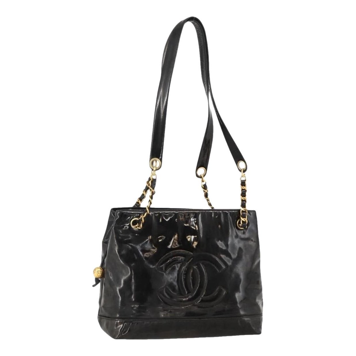 Patent leather tote