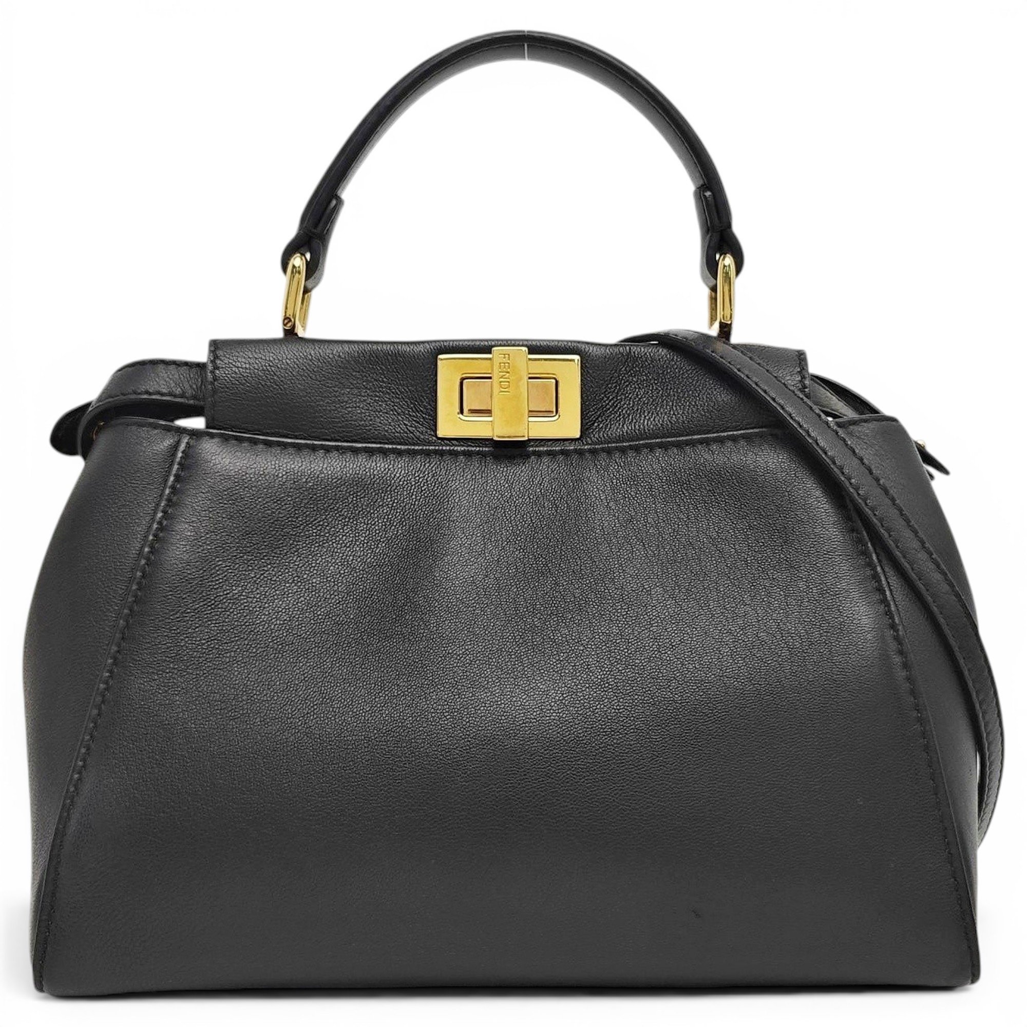 Peekaboo leather handbag