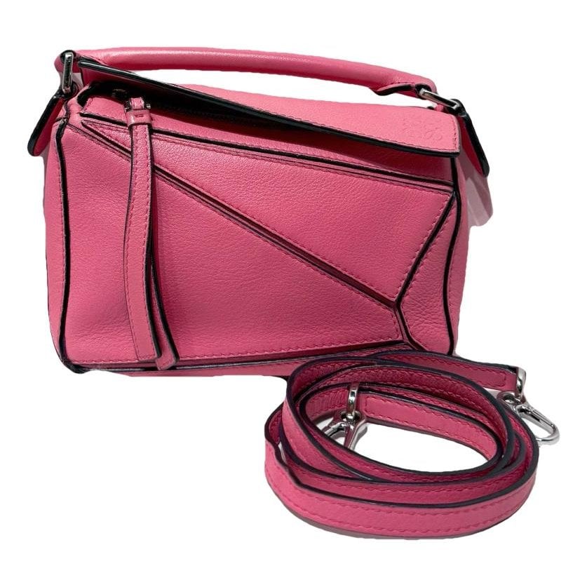 Puzzle leather handbag