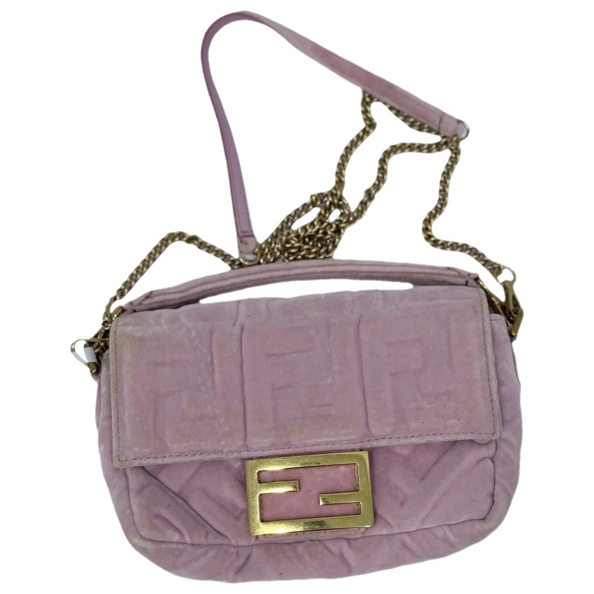 Baguette velvet crossbody bag