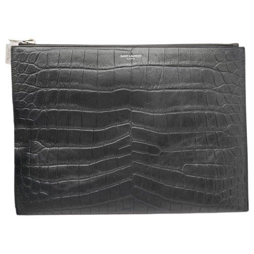 Leather clutch bag