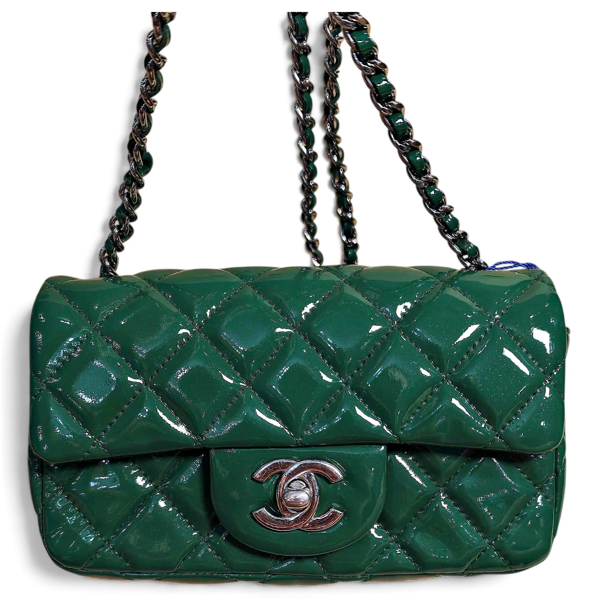Patent leather handbag