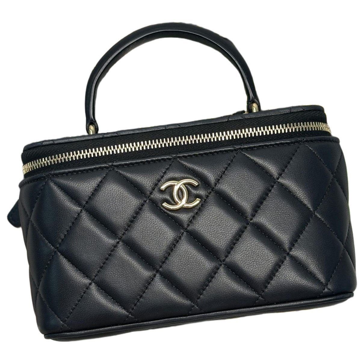 Vanity leather handbag