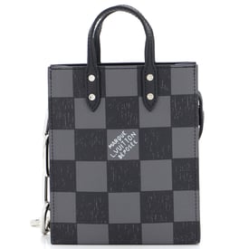 Louis Vuitton Sac Plat Bag Damier Checkerboard Leather XS