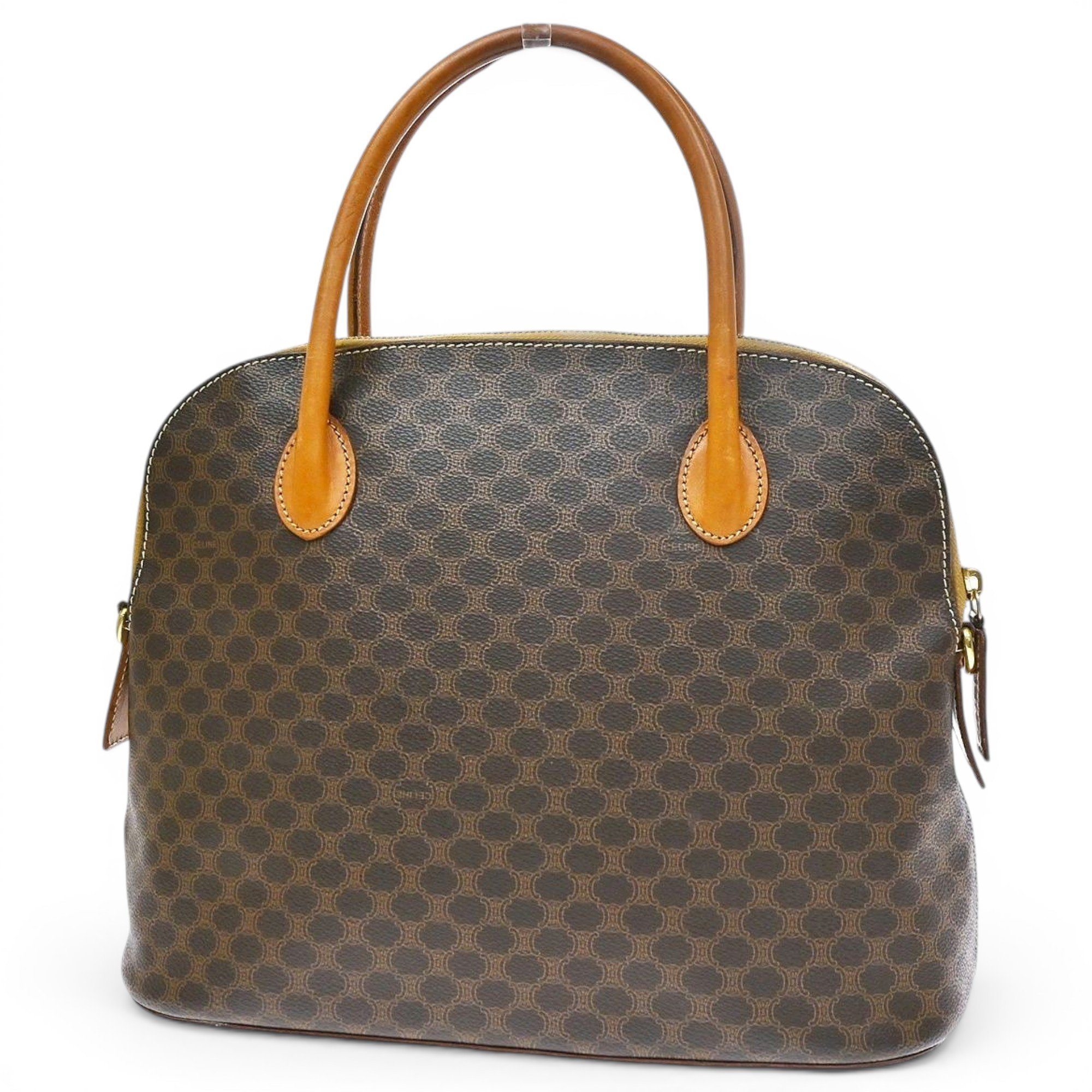 Pocket leather handbag