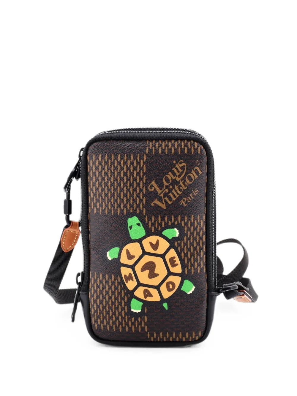 Nigo Double Phone Pouch Limited Edition Printed Giant Damier crossbody bag