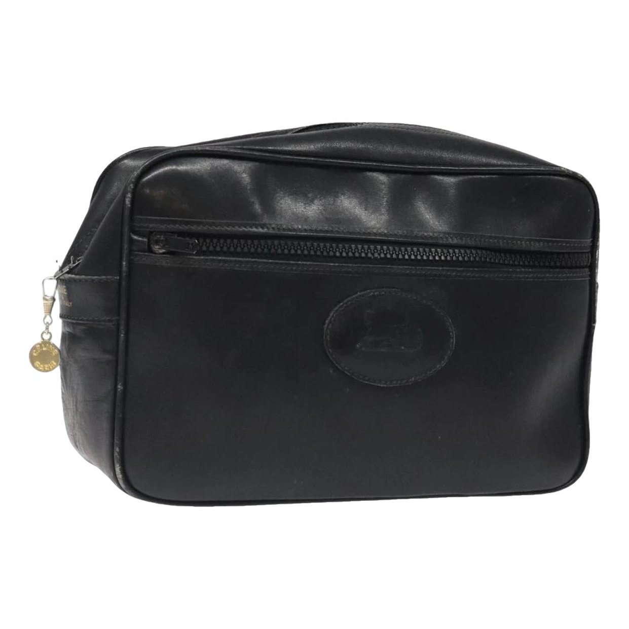 Leather clutch bag