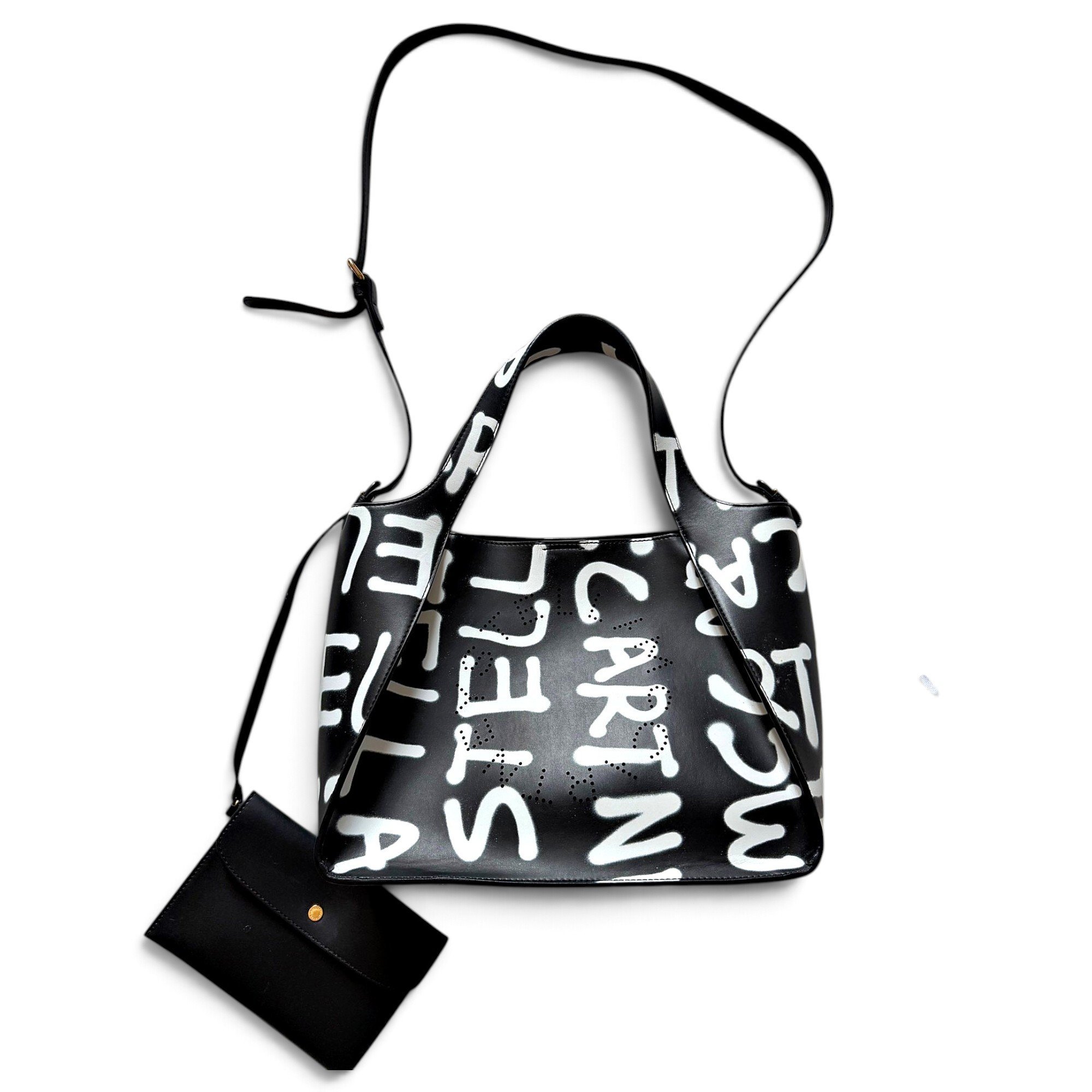 Logo vegan leather crossbody bag
